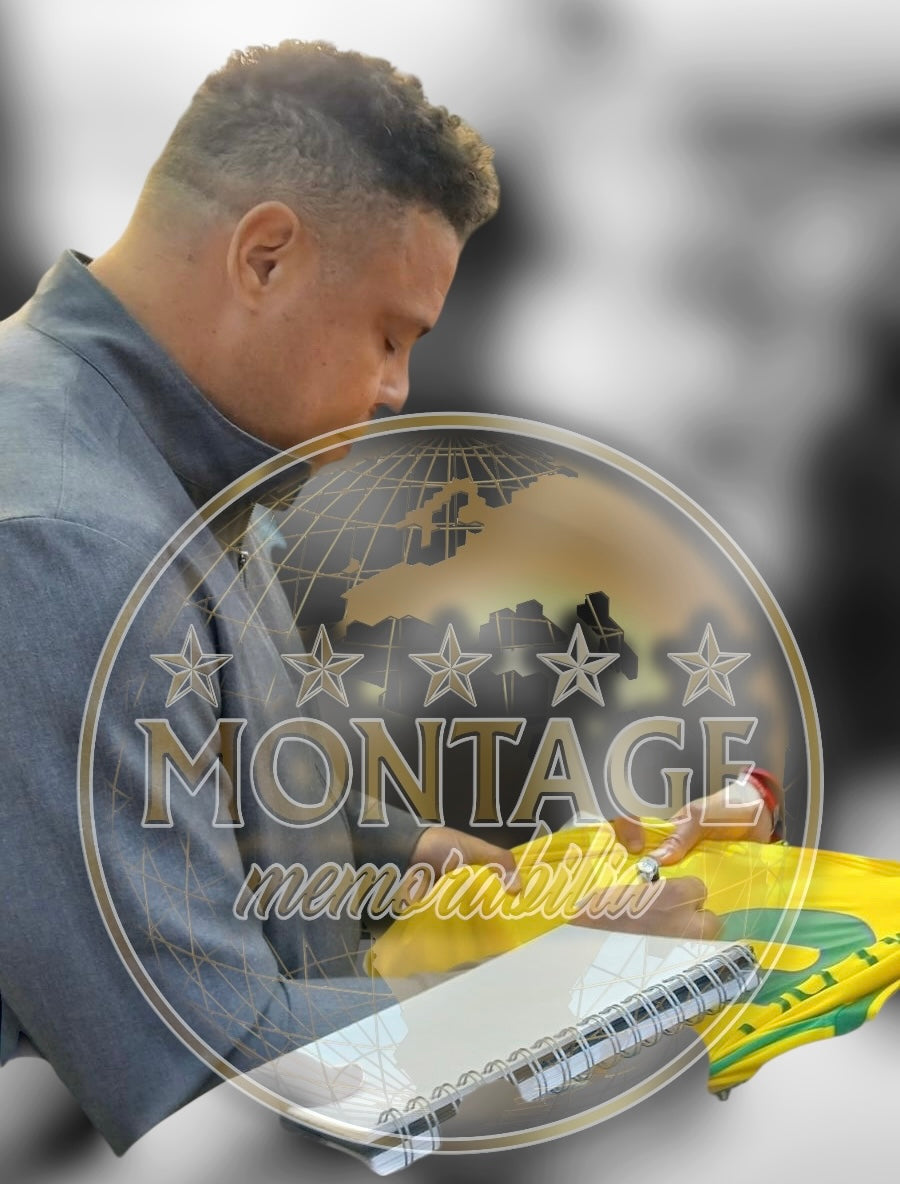 RONALDO NAZARIO SIGNED BRAZIL HOME 1998 WORLD CUP SHIRT (ACG CERT AG16626)