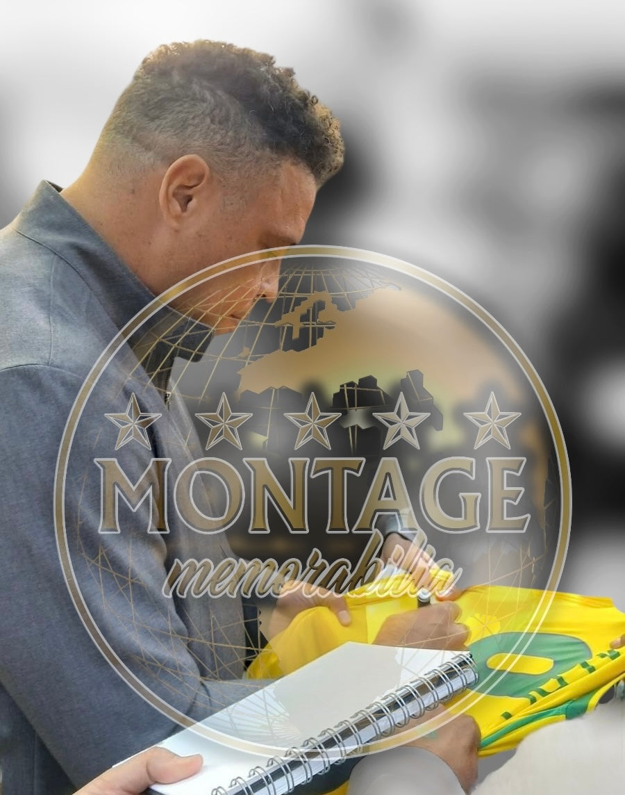 RONALDO NAZARIO SIGNED BRAZIL HOME 1998 WORLD CUP SHIRT (ACG CERT AG16626)
