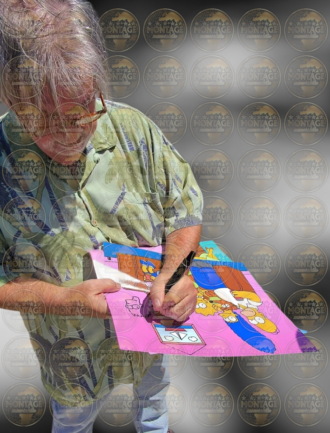 MATT GROENING SIGNED THE SIMPSONS 16x12 PHOTO (ACG CERT AG16602)