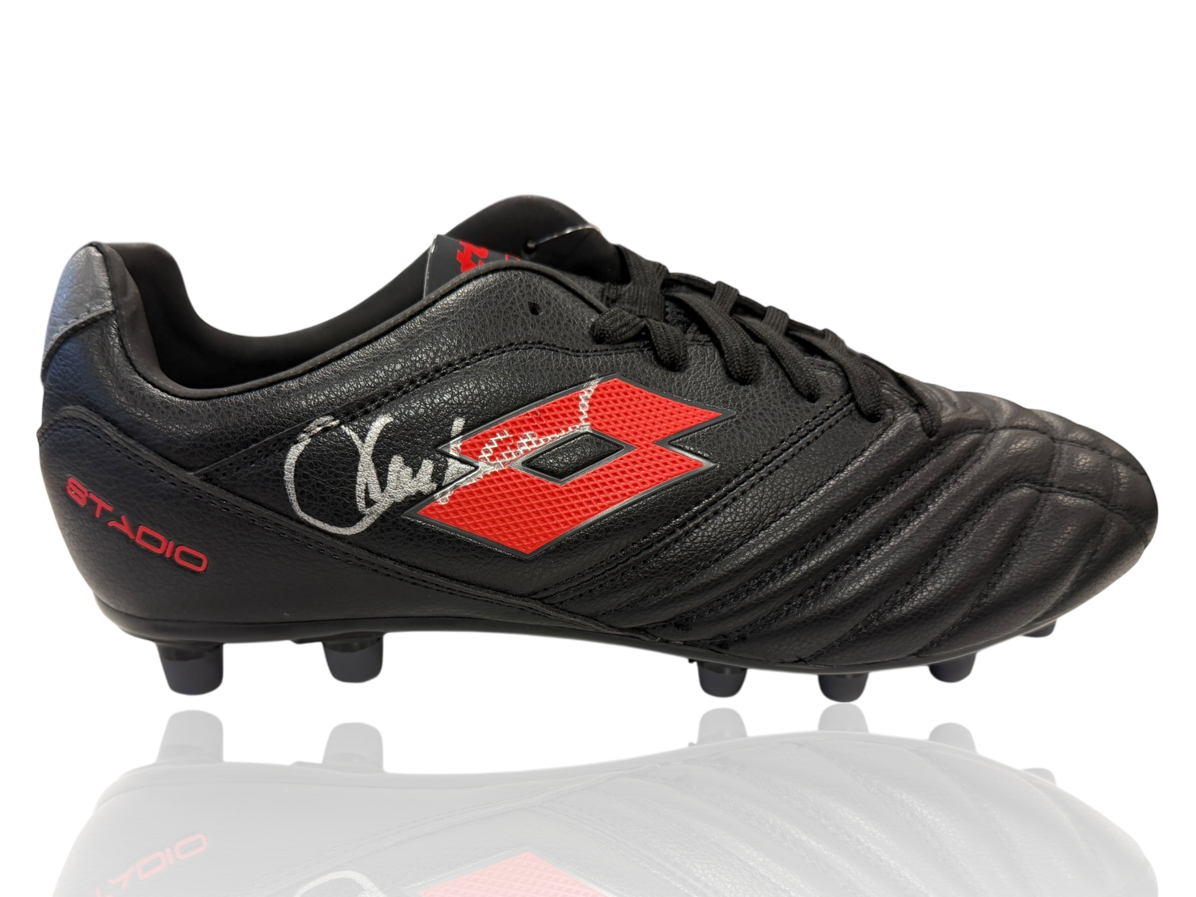 FRANCO BARESI SIGNED AC MILAN LOTTO FOOTBALL BOOT (ACG CERT AG17716)