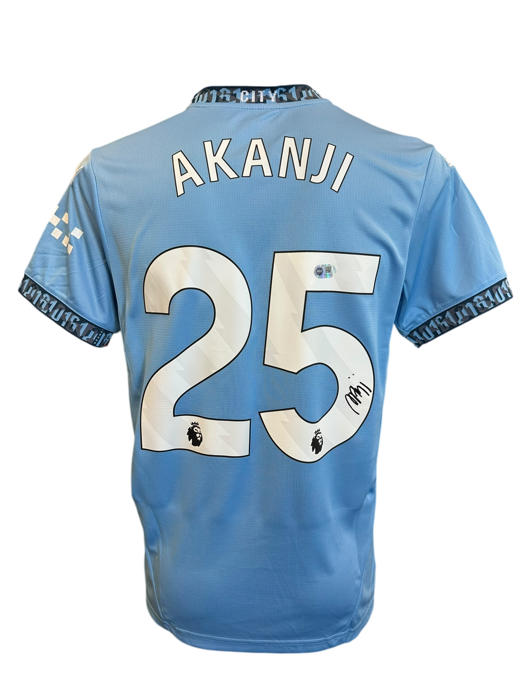 MANUEL AKANJI SIGNED 2024/25 MANCHESTER CITY HOME SHIRT (ACG CERT AG17214)