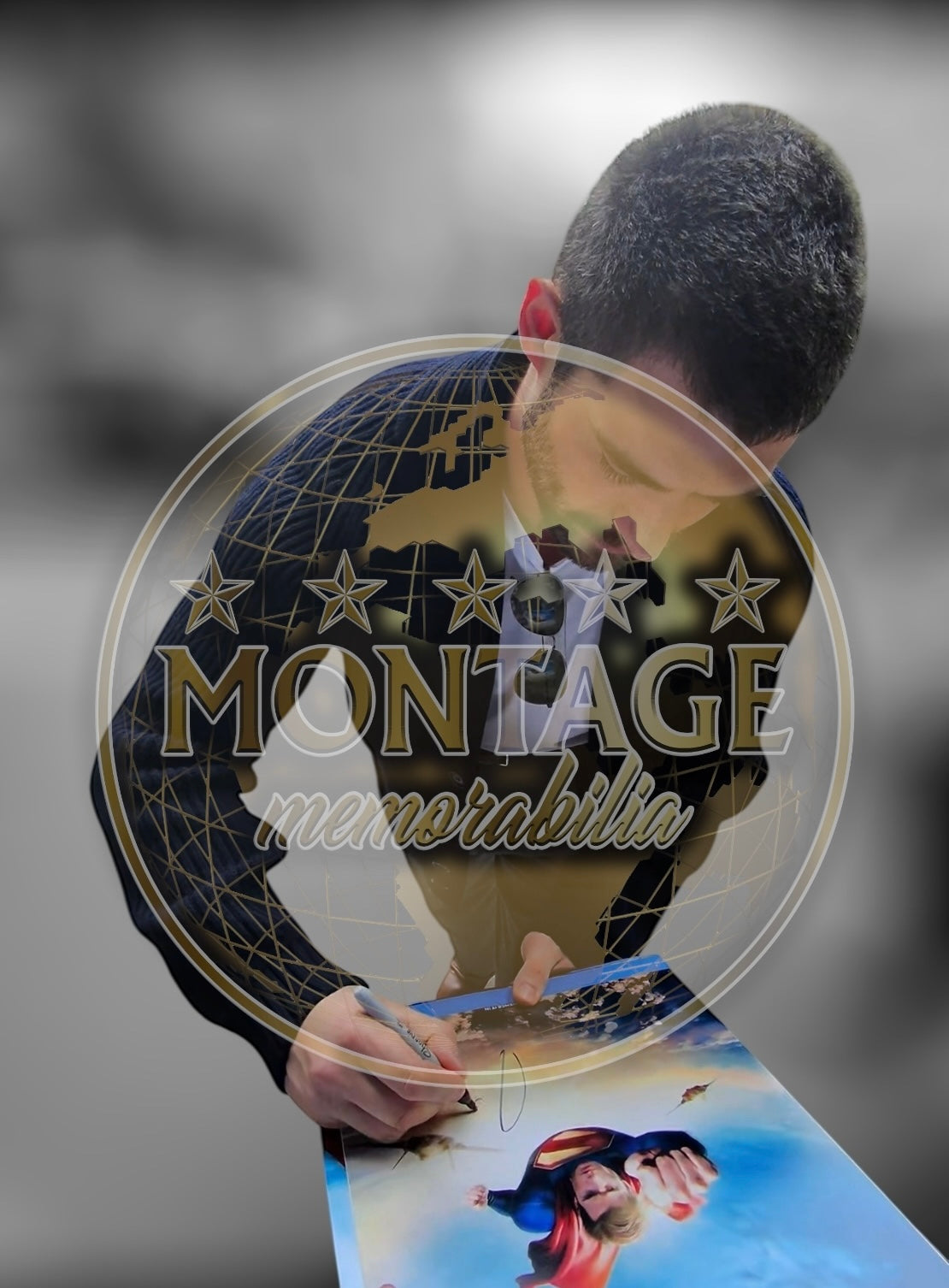 DAVID CORENSWET SIGNED SUPERMAN 16x12 PHOTO (ACG CERT AG16755)