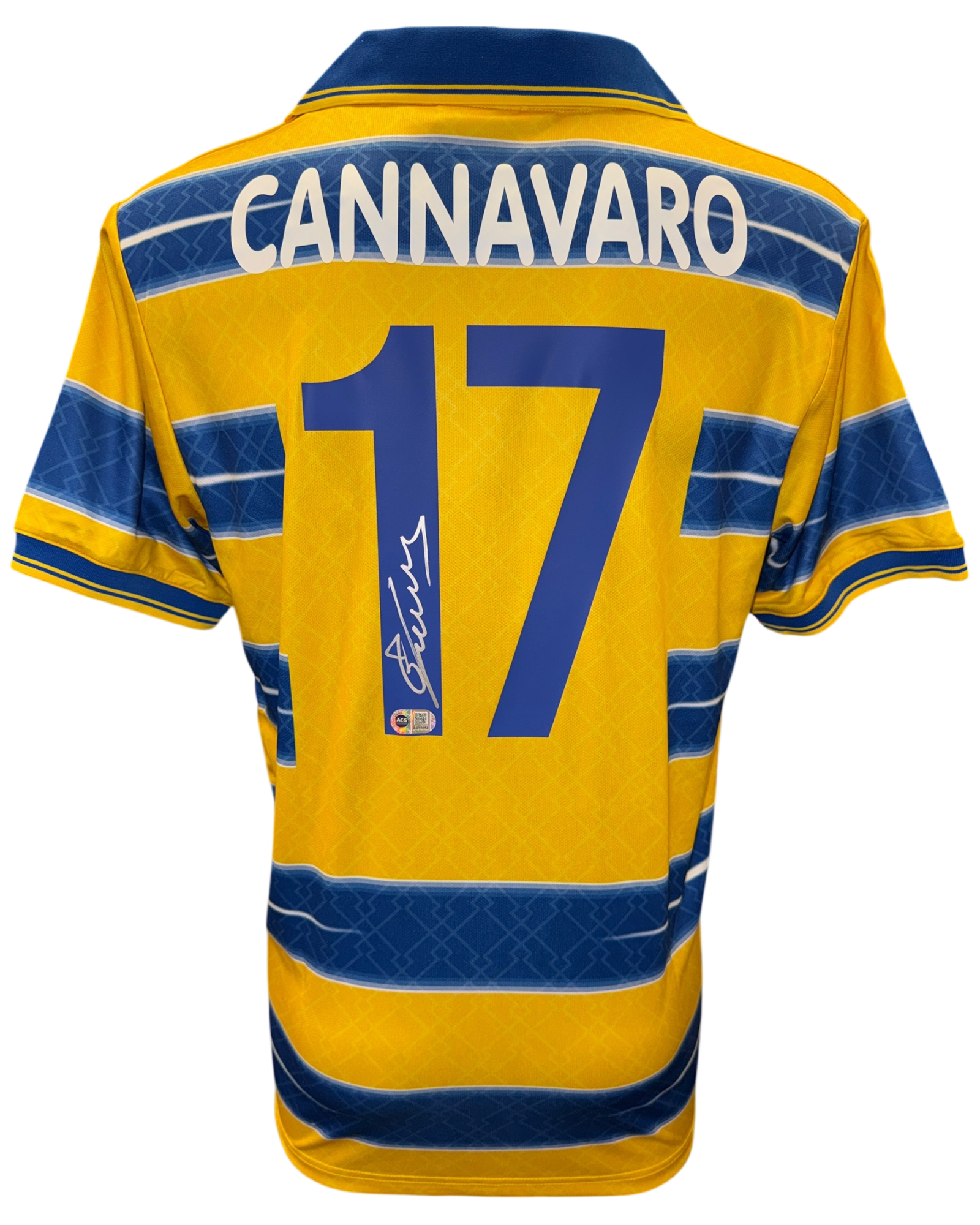 FABIO CANNAVARO SIGNED PARMA CALCIO 1998/99 HOME SHIRT (ACG CERT AG17442)