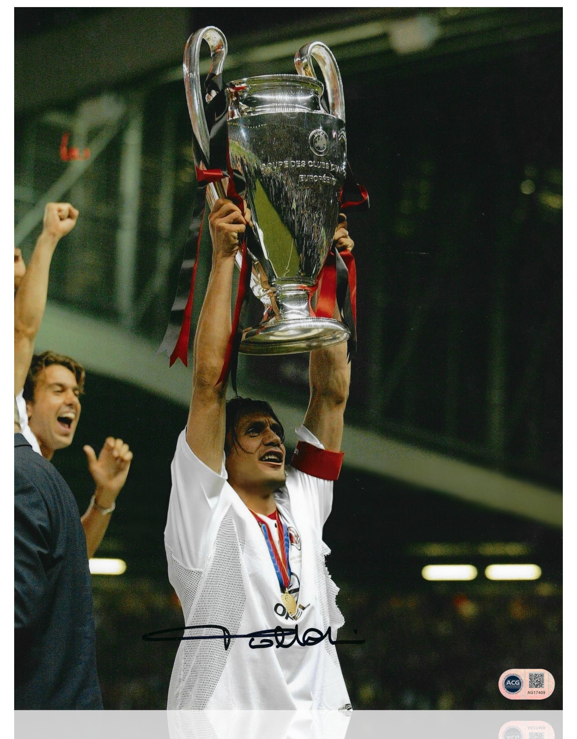 PAOLO MALDINI SIGNED AC MILAN ITALY LEGEND 14x11 PHOTO (ACG CERT AG17409)