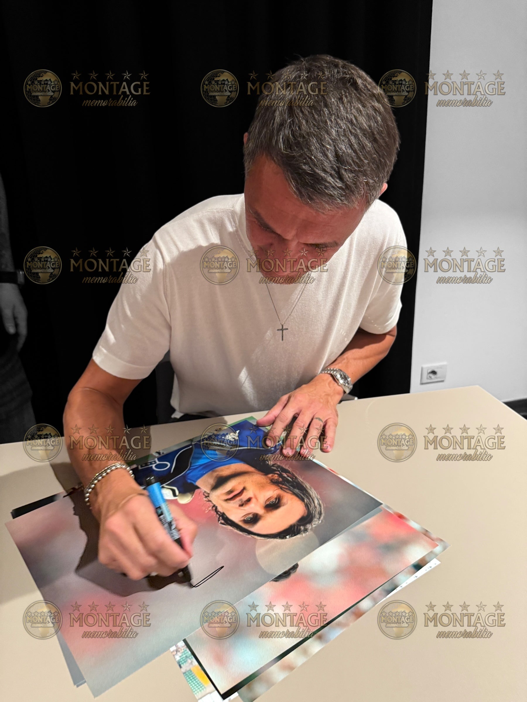 PAOLO MALDINI SIGNED AC MILAN ITALY LEGEND 14x11 PHOTO (ACG CERT AG17420)