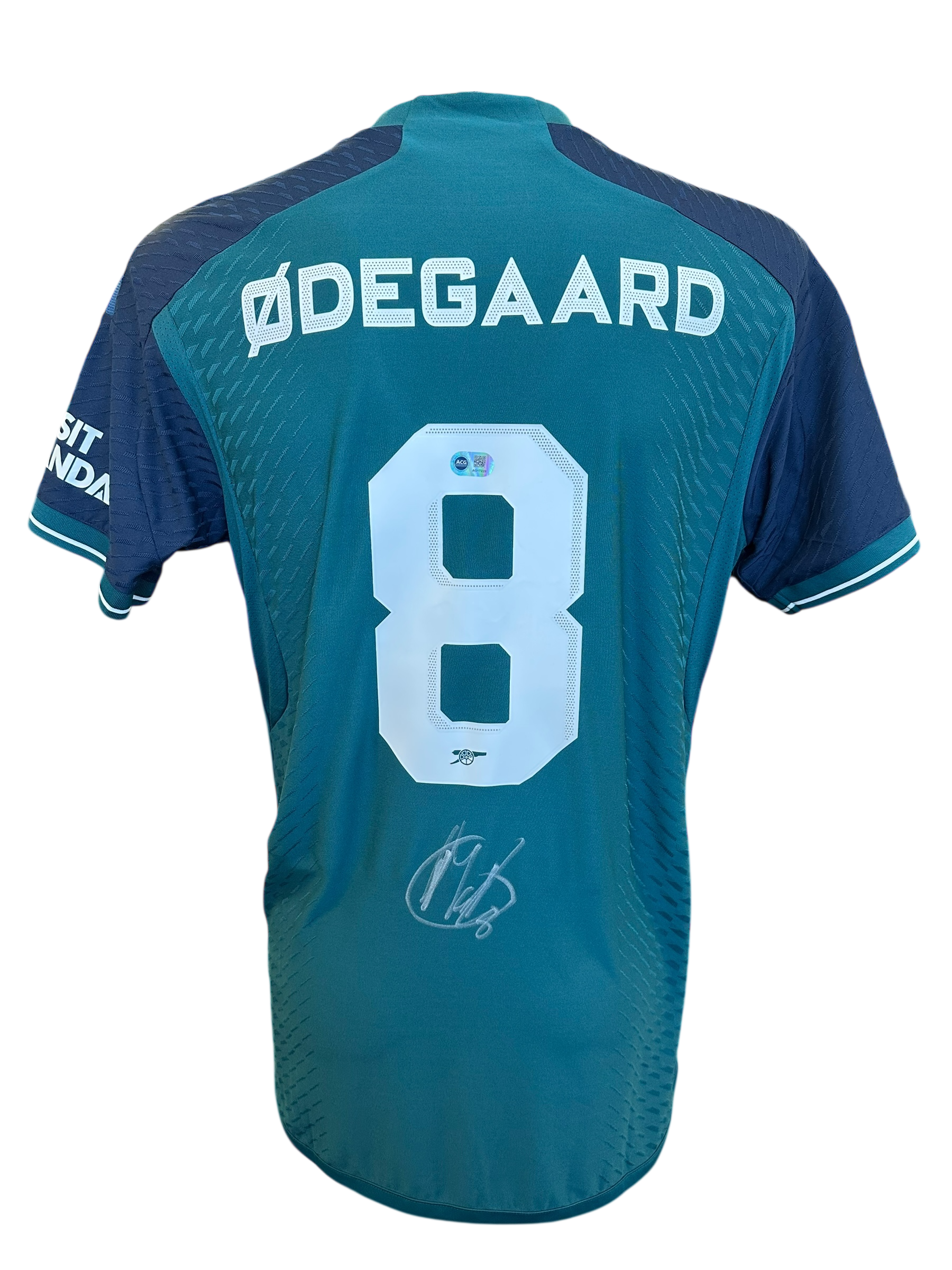 MARTIN ODEGAARD SIGNED ARSENAL FC PLAYER 2023/24 AWAY SHIRT (ACG CERT AG17229))