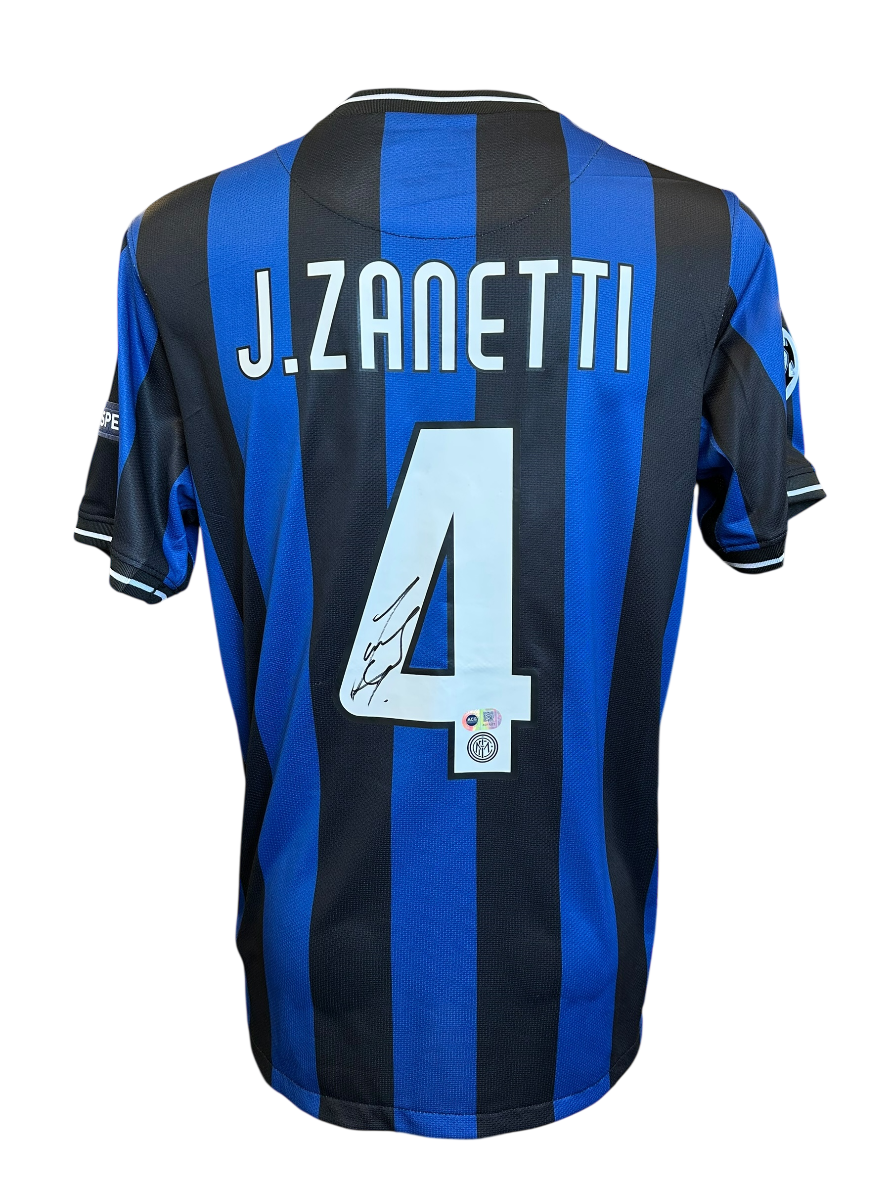 JAVIER ZANETTI SIGNED INTER MILAN 20010 UCL FINAL SHIRT (ACG CERT AG17277)