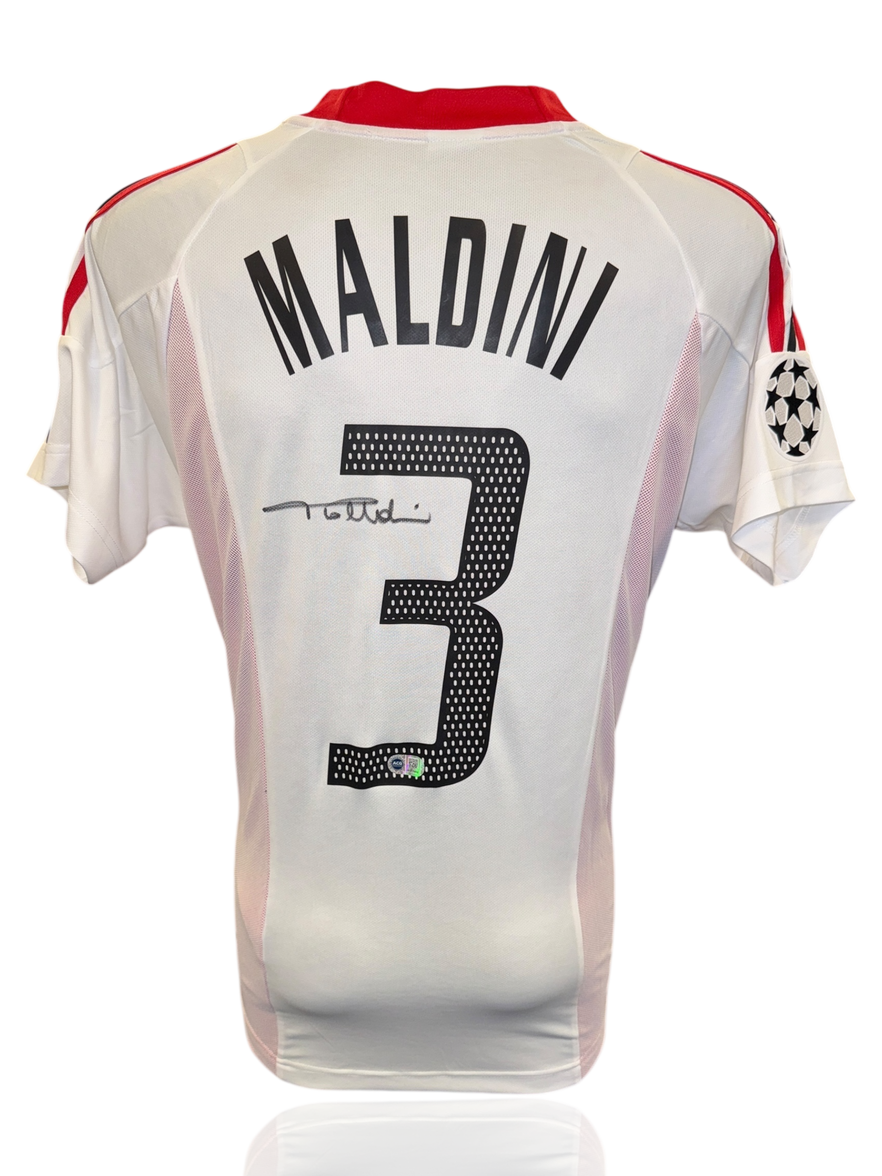 PAOLO MALDINI SIGNED AC MILAN 2002/03 AWAY SHIRT (ACG CERT AG17402)