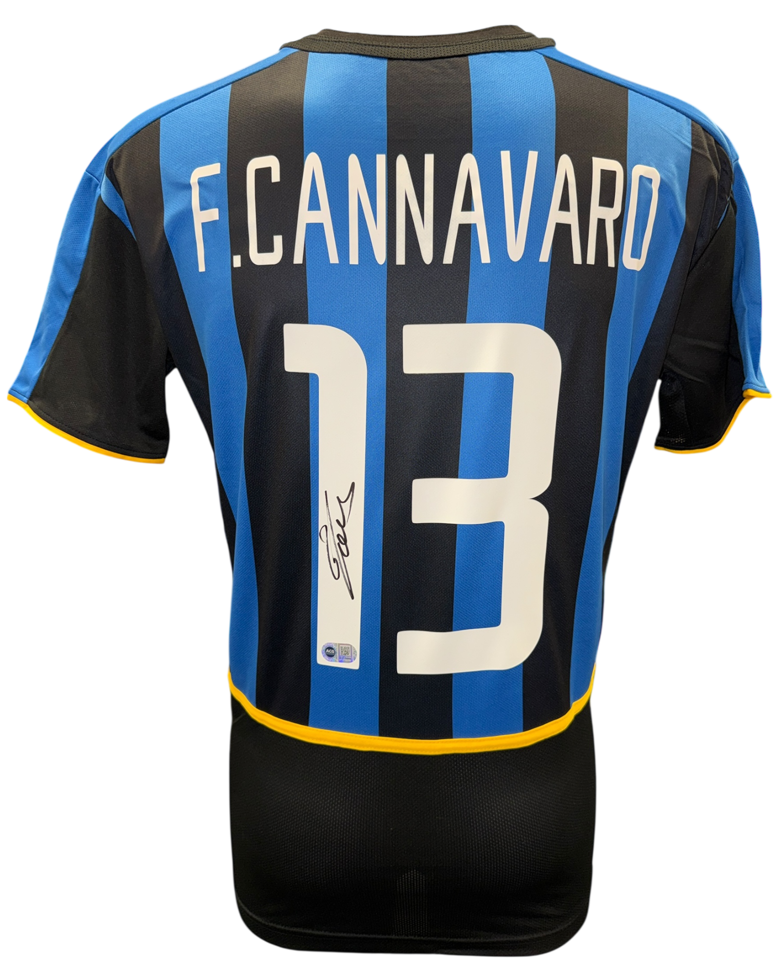 FABIO CANNAVARO SIGNED INTERNAZIONALE 2002/03 HOME SHIRT (ACG CERT AG17446)