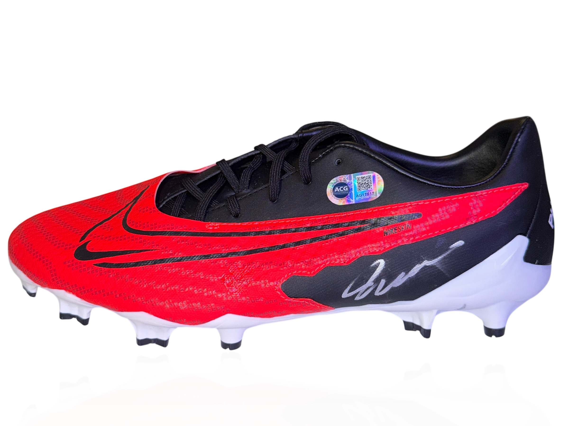 FERNANDO TORRES SIGNED NIKE MERCURIAL RED FOOTBALL BOOT LEGEND (ACG CERT AG17517)