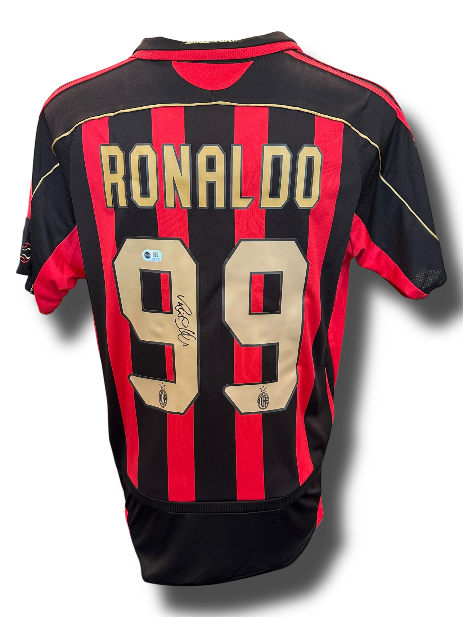 RONALDO NAZARIO SIGNED AC MILAN 2006/07 HOME SHIRT (ACG CERT AG16638)
