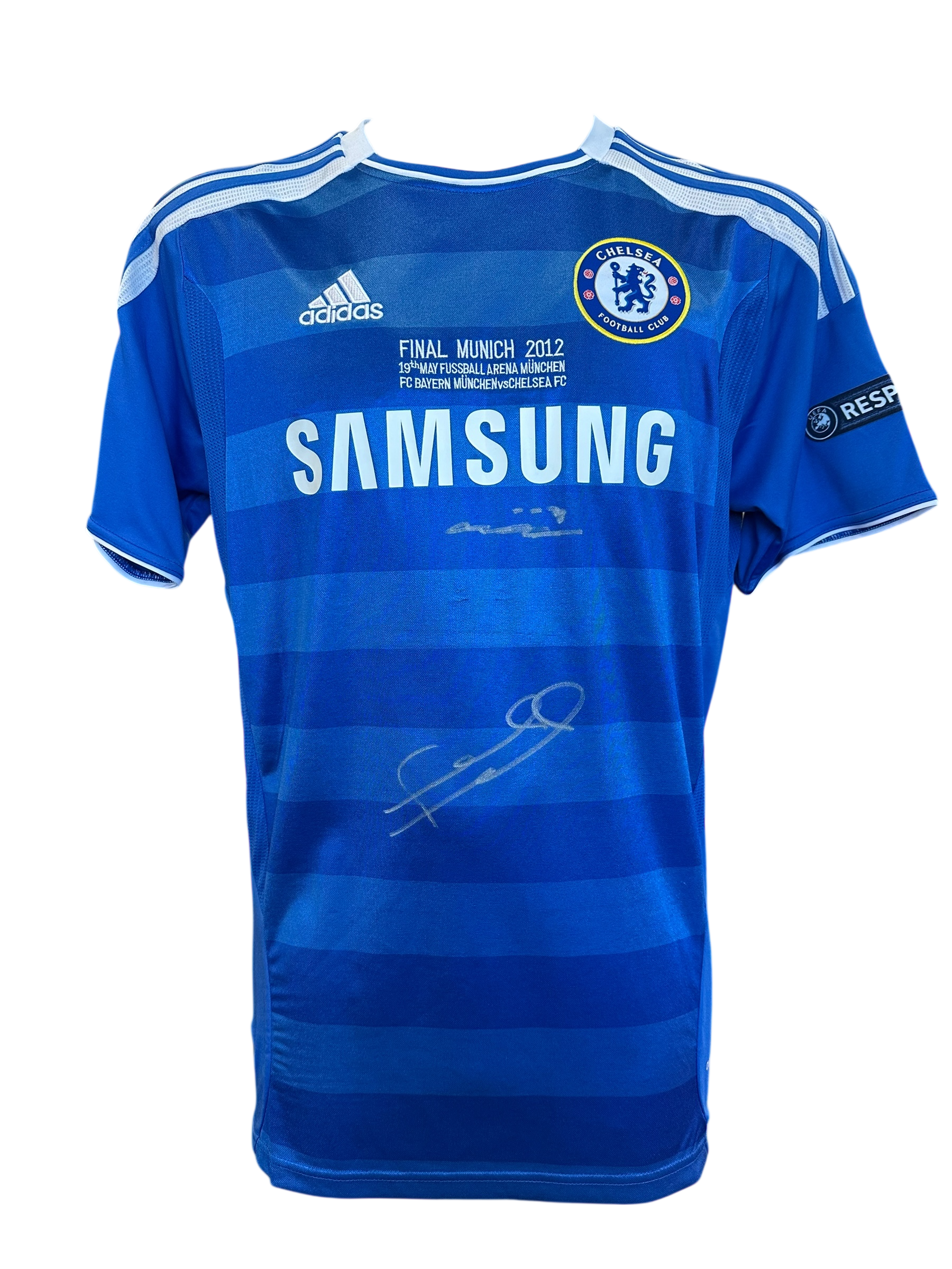 FRANK LAMPARD & JOHN TERRY SIGNED CHELSEA 2012 UCL HOME SHIRT (ACG CERT AG17226)