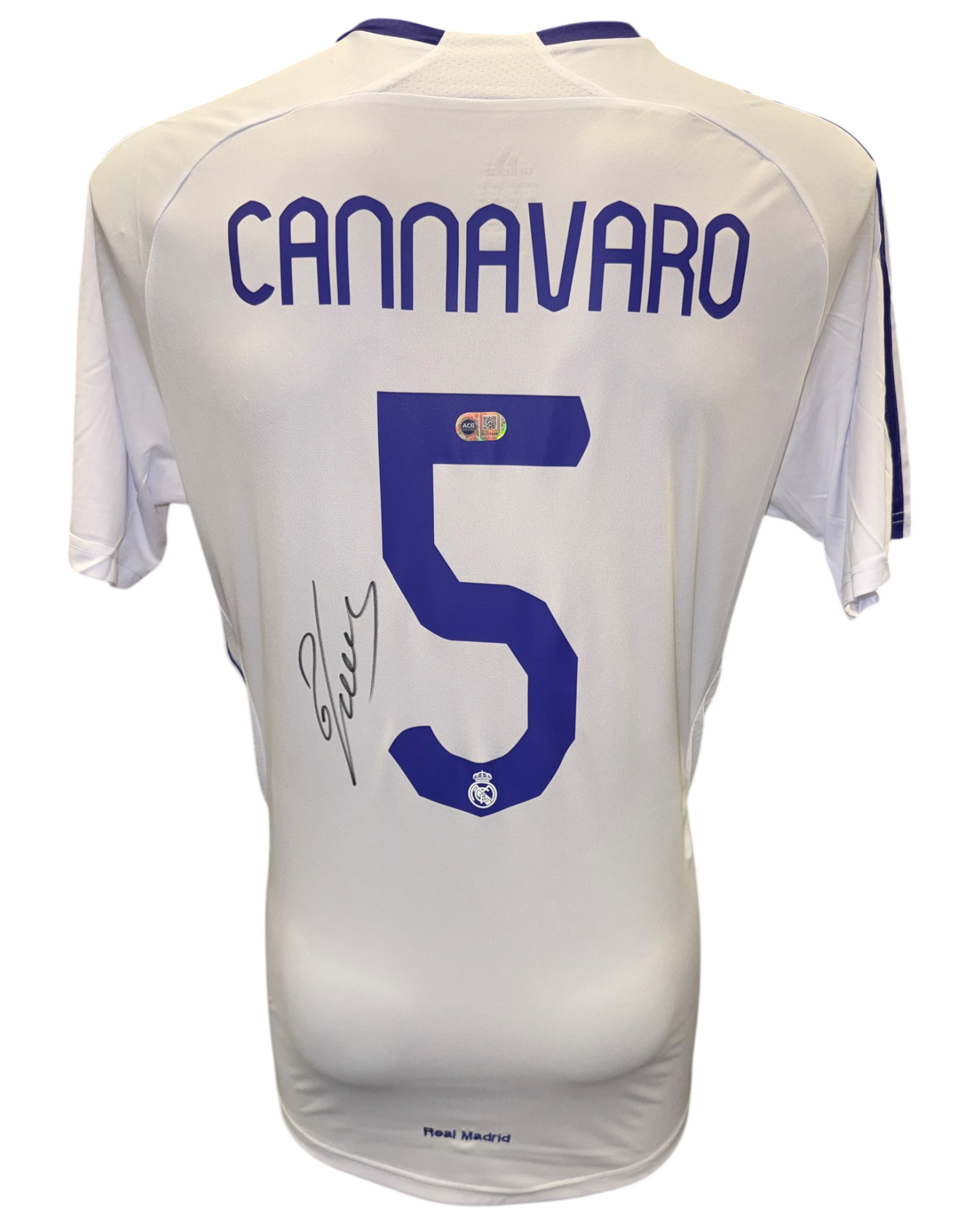 FABIO CANNAVARO SIGNED REAL MADRID 2007/08 HOME SHIRT (ACG CERT AG17449)