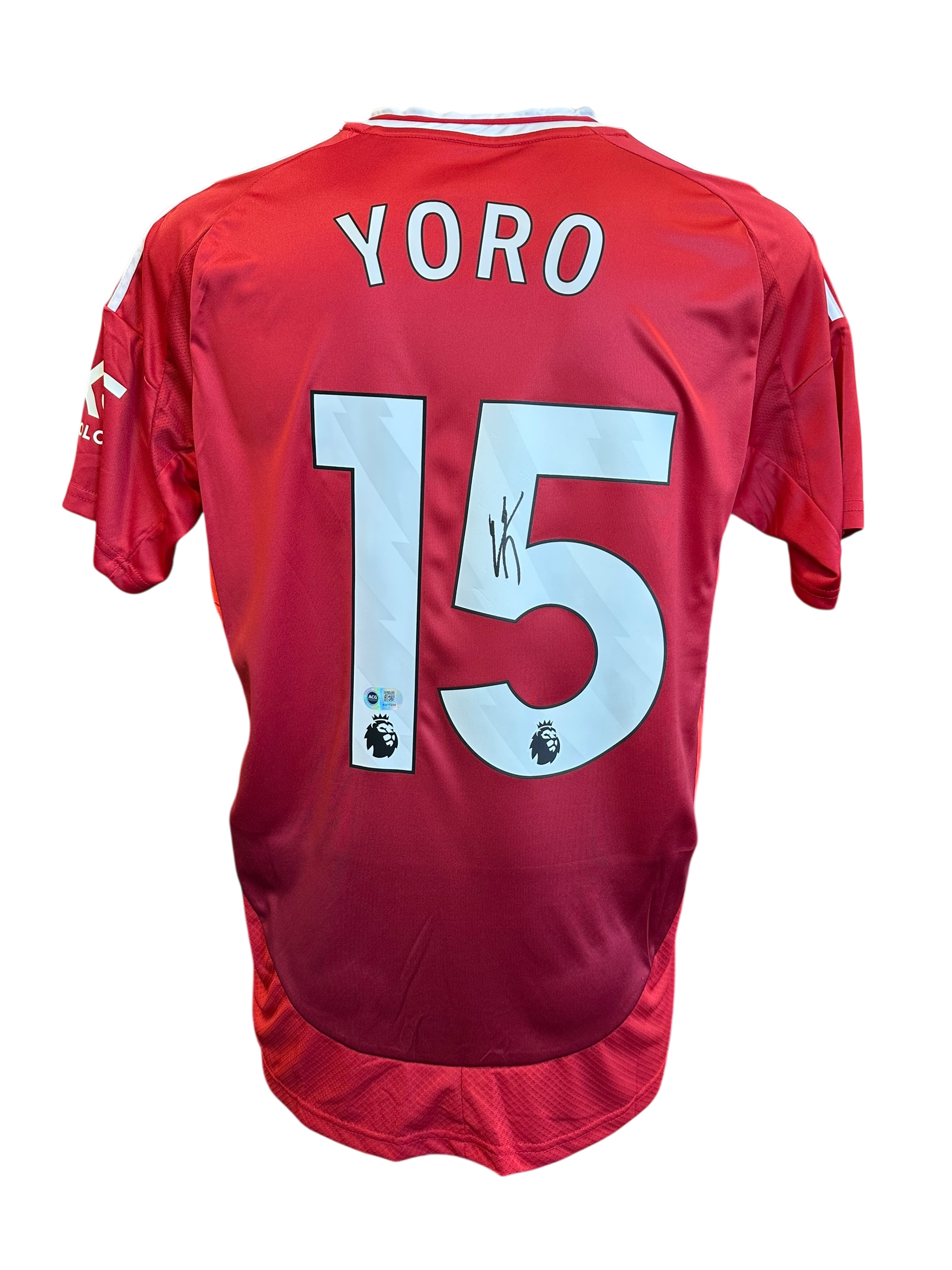 LENY YORO SIGNED 2024/25 MANCHESTER UNITED HOME SHIRT (ACG CERT AG17204)