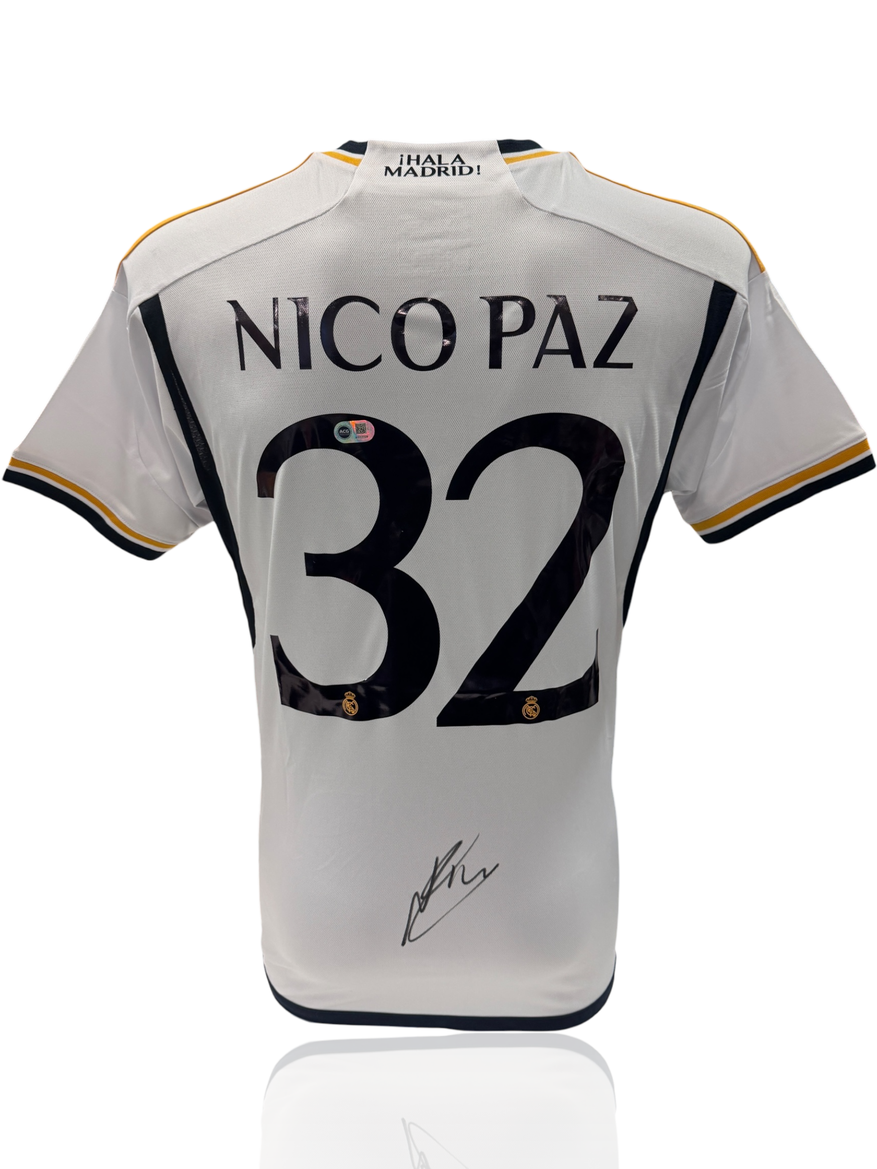 NICO PAZ SIGNED REAL MADRID 2023/24 HOME SHIRT (ACG CERT AG17728)