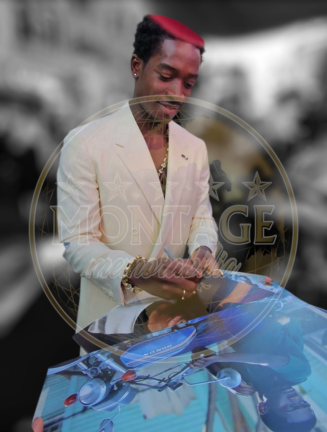 DAMSON IDRIS SIGNED SNOWFALL 16x12 PHOTO (ACG CERT AG16547)