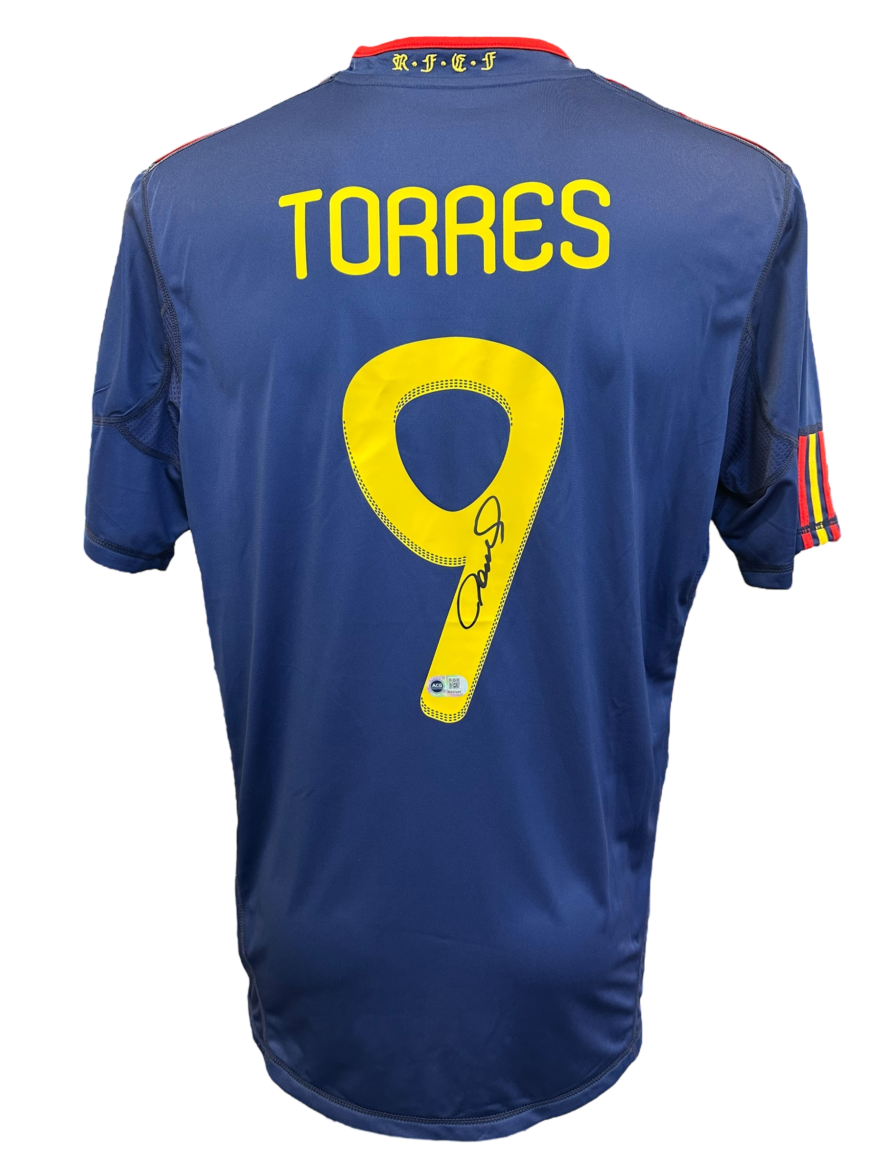 FERNANDO TORRES SIGNED SPAIN 2010 WORLD CUP WINNERS SHIRT (ACG CERT AG17245)