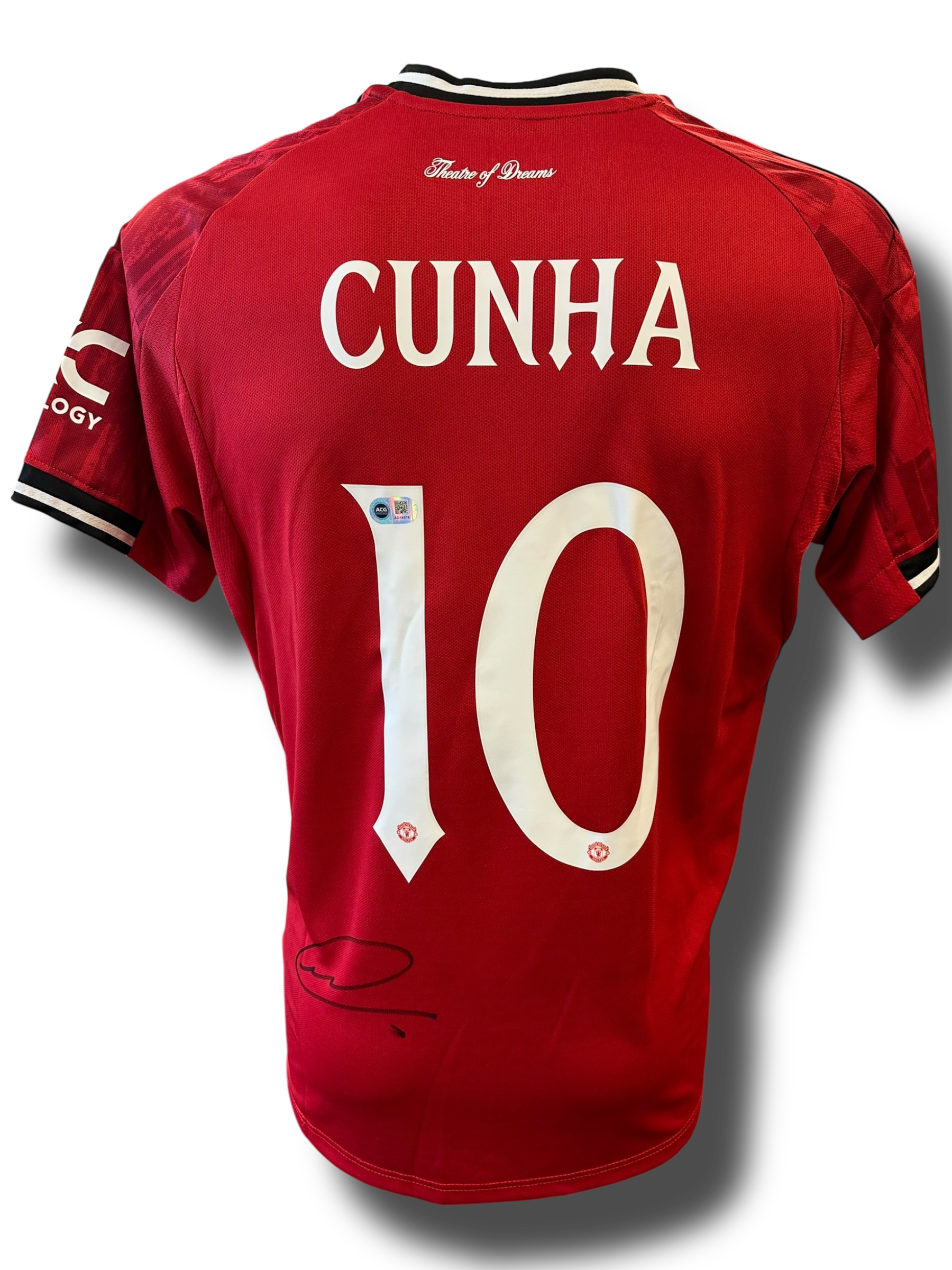 MATHEUS CUNHA SIGNED MANCHESTER UNITED 2025/26 HOME SHIRT (ACG CERT AG16576)