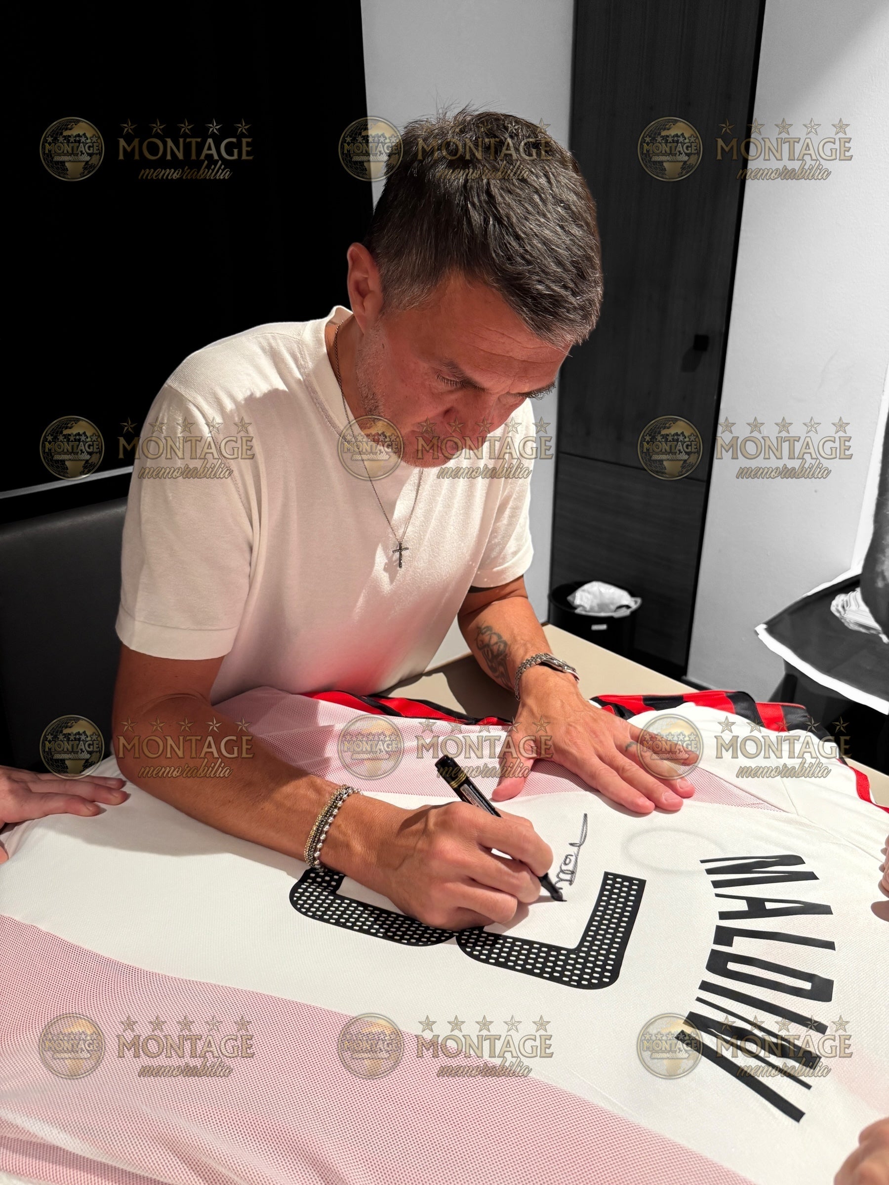 PAOLO MALDINI SIGNED AC MILAN 2002/03 AWAY SHIRT (ACG CERT AG17402)