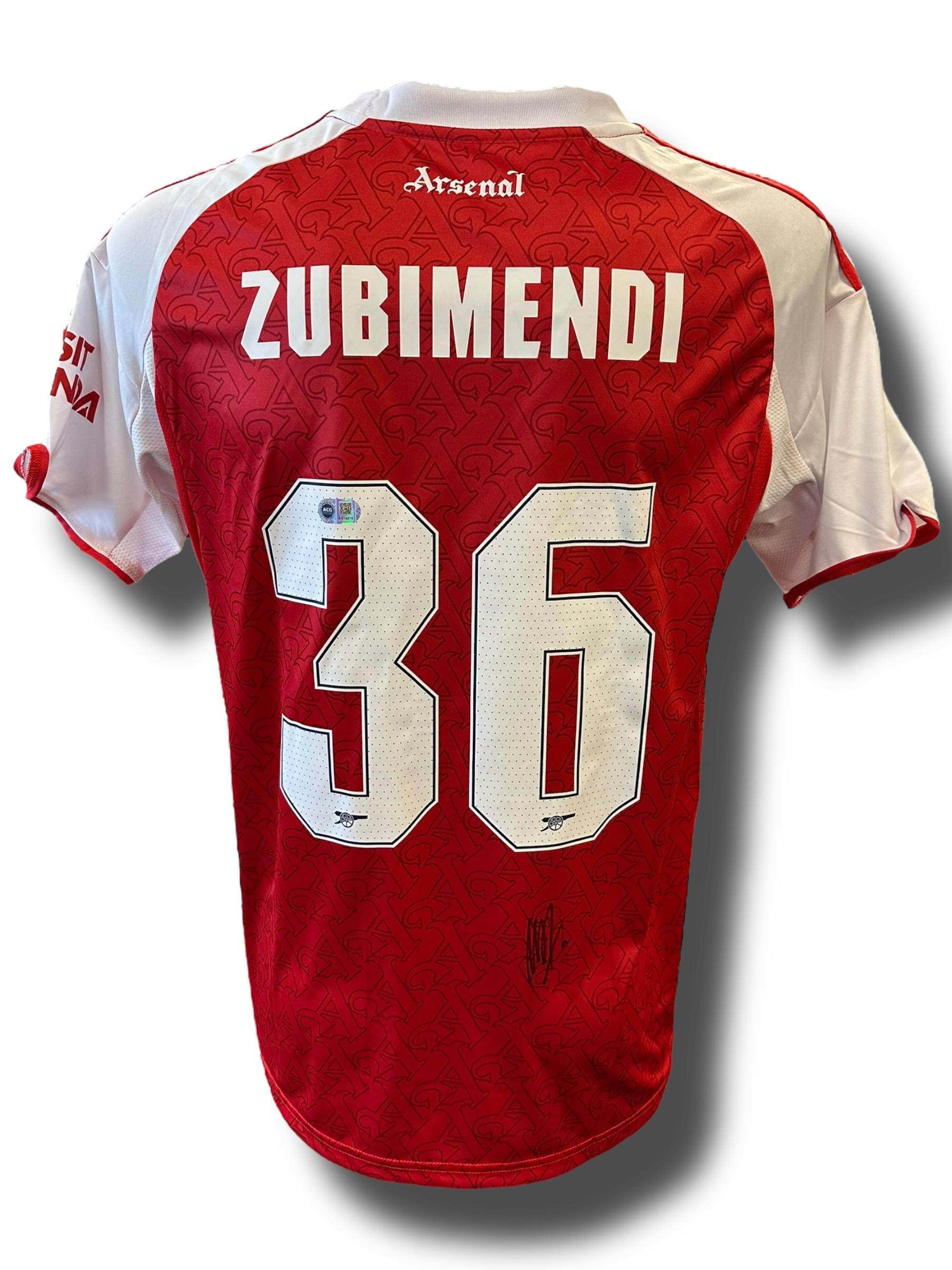 MARTIN ZUBIMENDI SIGNED ARSENAL FC 2025/26 HOME SHIRT (ACG CERT AG16579)