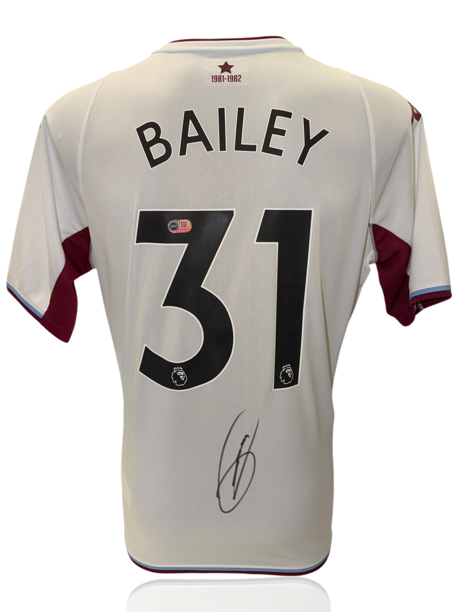 LEON BAILEY SIGNED 21/22 ASTON VILLA AWAY SHIRT (ACG CERT AG17481)