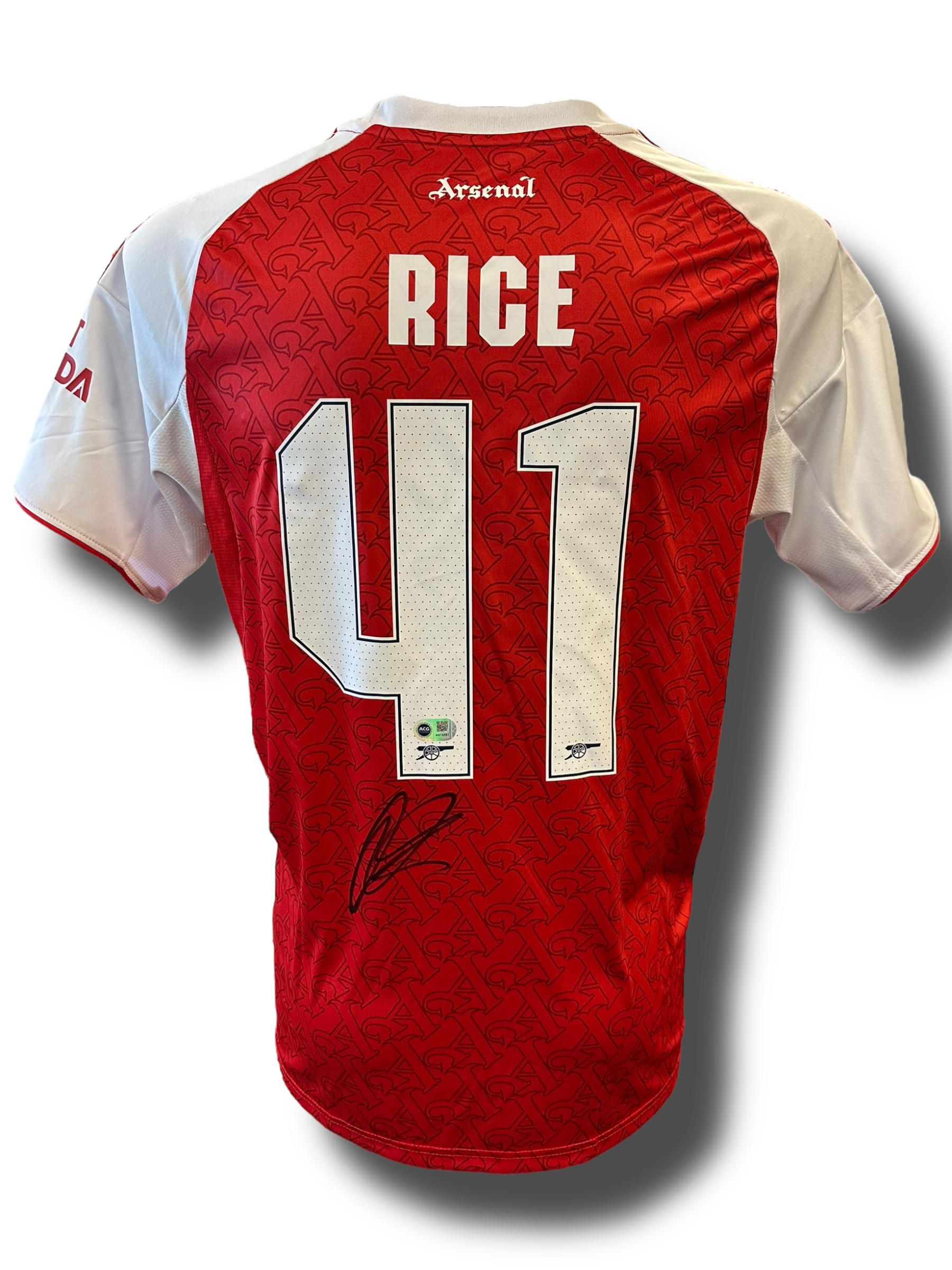 DECLAN RICE SIGNED ARSENAL FC 2025/26 HOME SHIRT (ACG CERT AG16581)