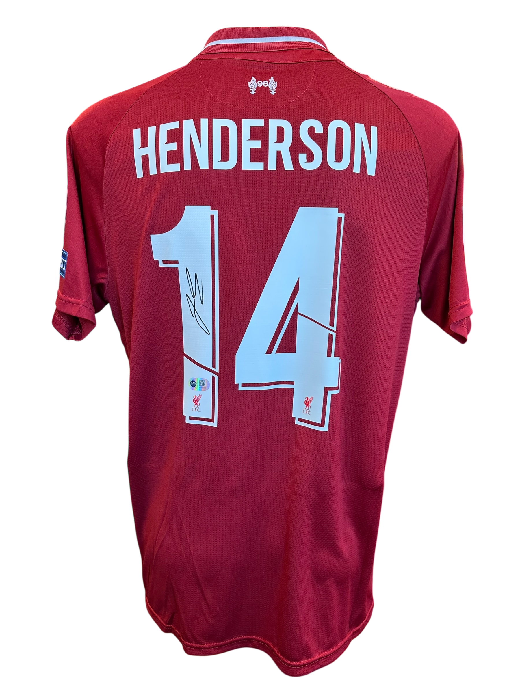 JORDAN HENDERSON SIGNED 2018/19 LIVERPOOL UCL FINAL MADRID SHIRT (ACG CERT AG17190)
