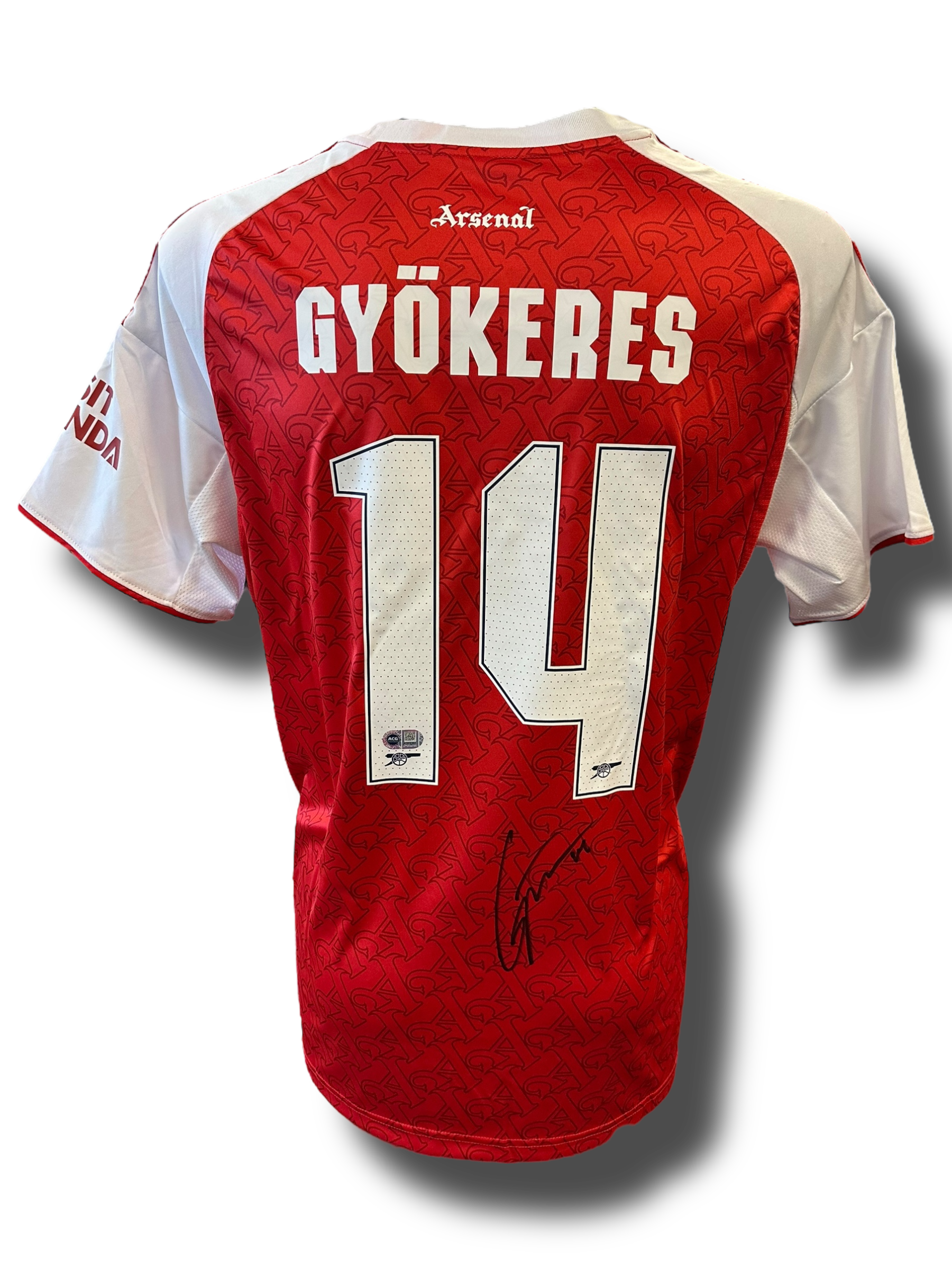 VIKTOR GYOKERES SIGNED ARSENAL FC 2025/26 HOME SHIRT (ACG CERT AG16582)