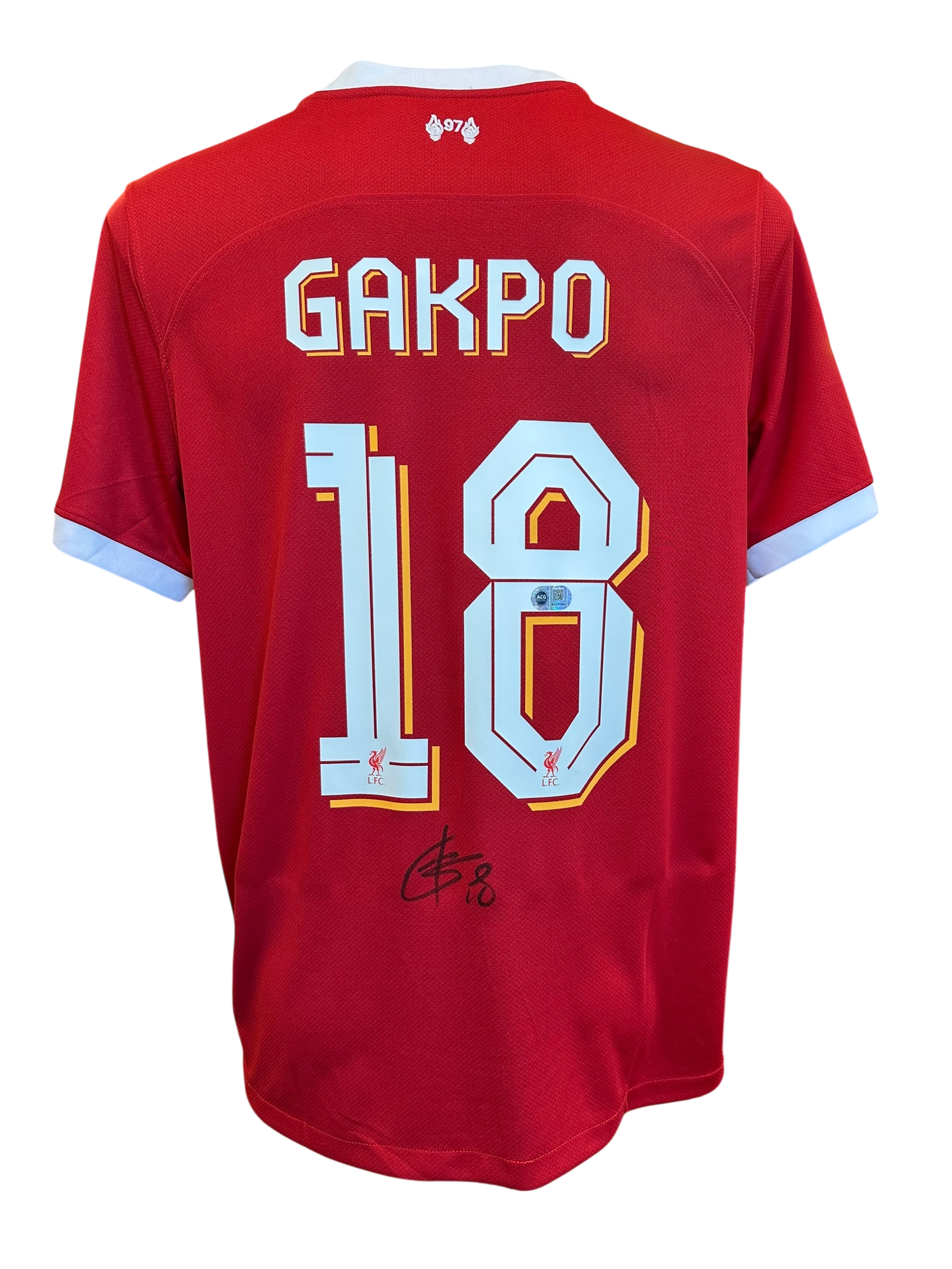 CODY GAKPO SIGNED 2023/24 LIVERPOOL FC HOME SHIRT (ACG CERT AG17184)