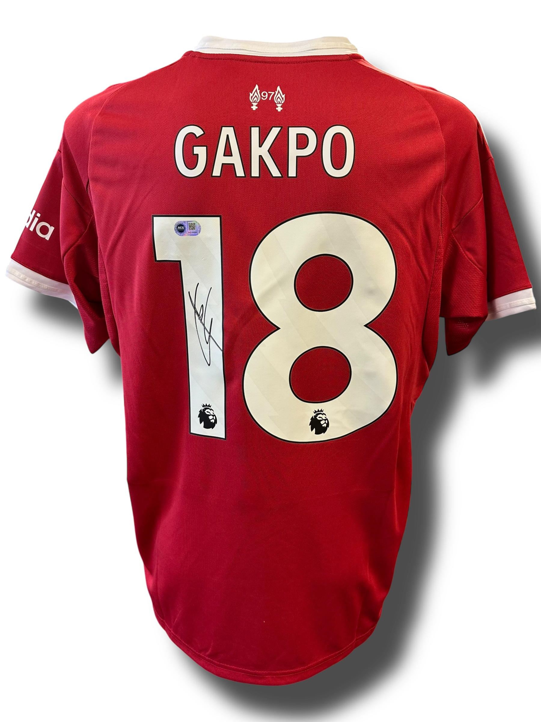 CODY GAKPO SIGNED LIVERPOOL FC 2025/26 HOME SHIRT (ACG CERT AG16588)