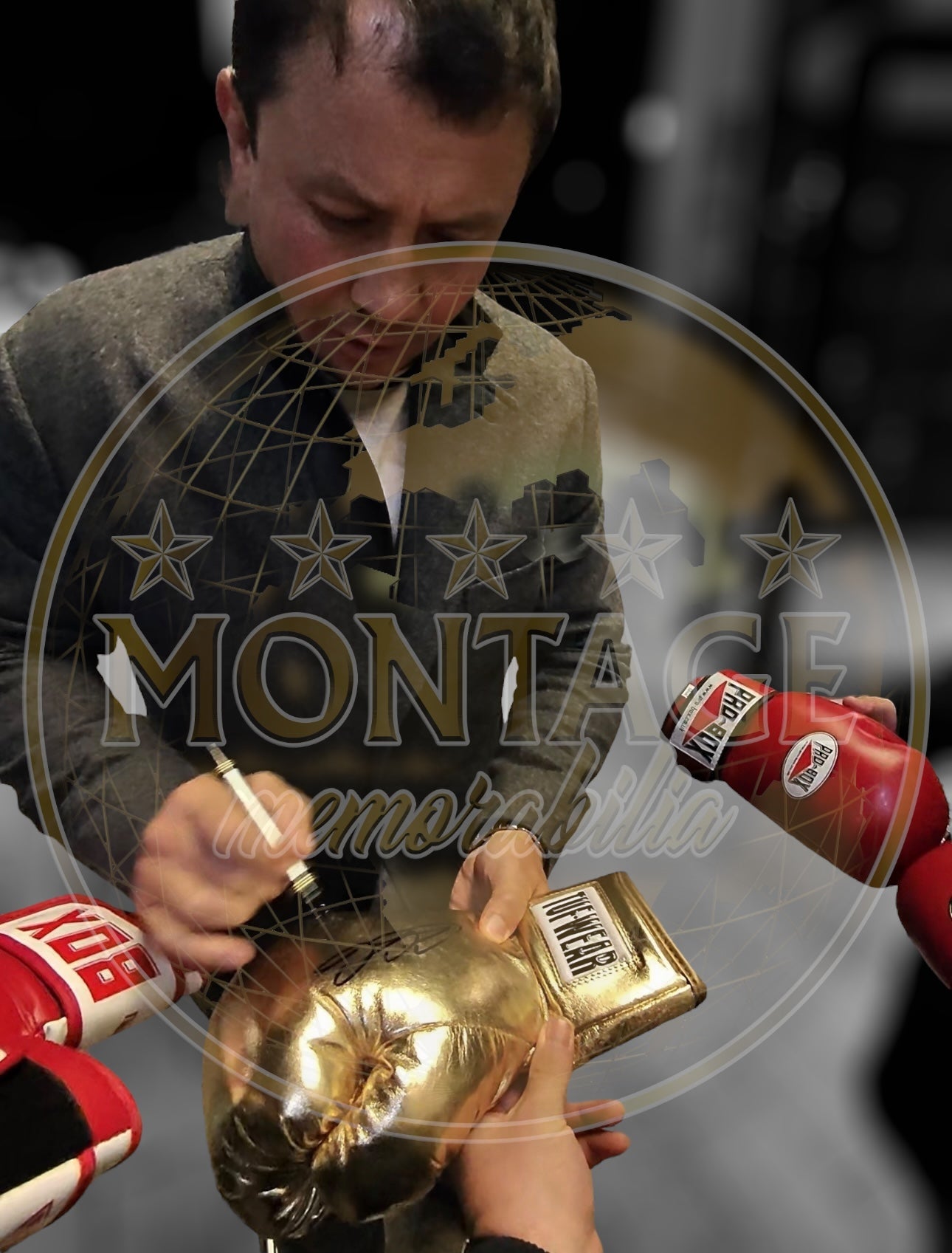 GENNADY GOLOVKIN GGG SIGNED GOLD TUF-WEAR BOXING GLOVE (ACG CERT AG16990)