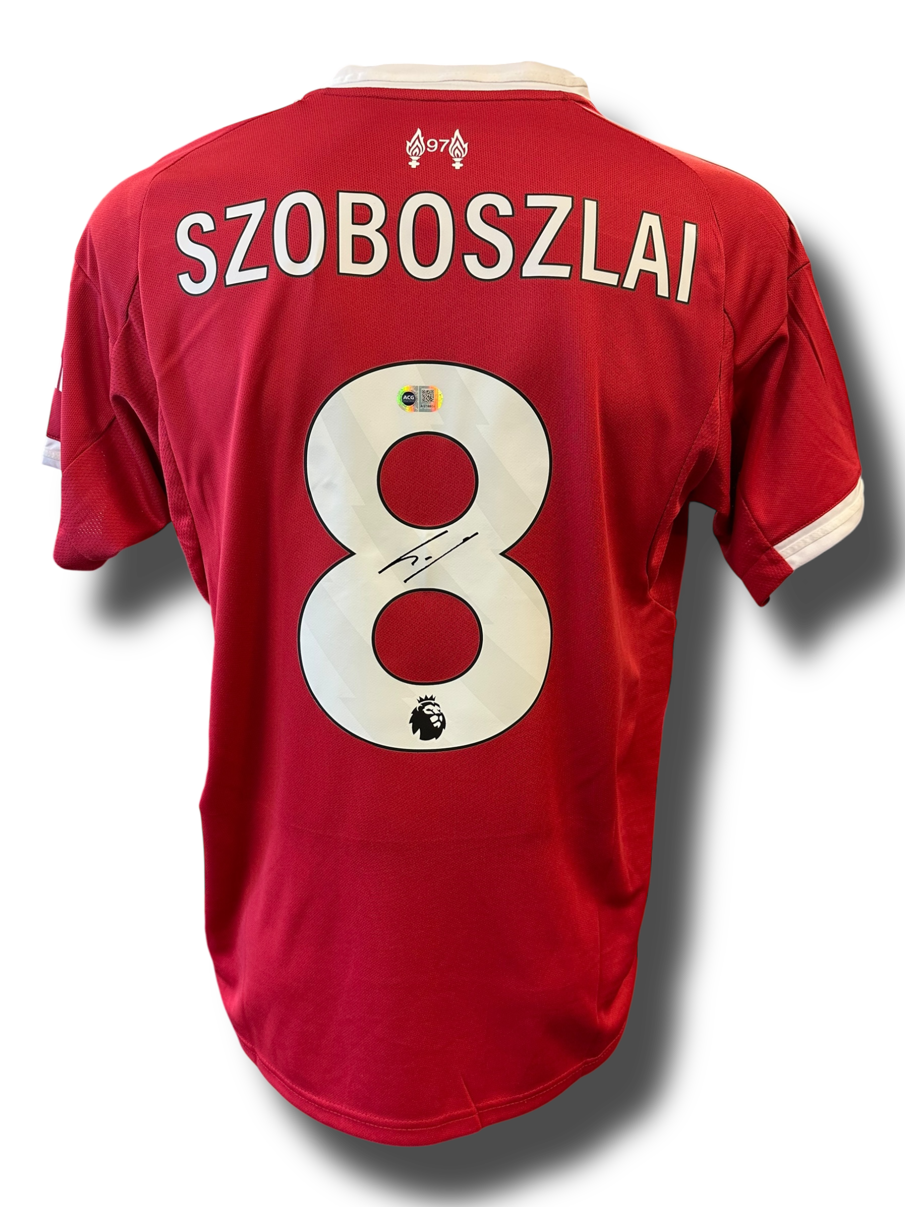 DOMINIK SZOBOSZLAI SIGNED 2025/26 LIVERPOOL FC HOME SHIRT (ACG CERT AG16608)