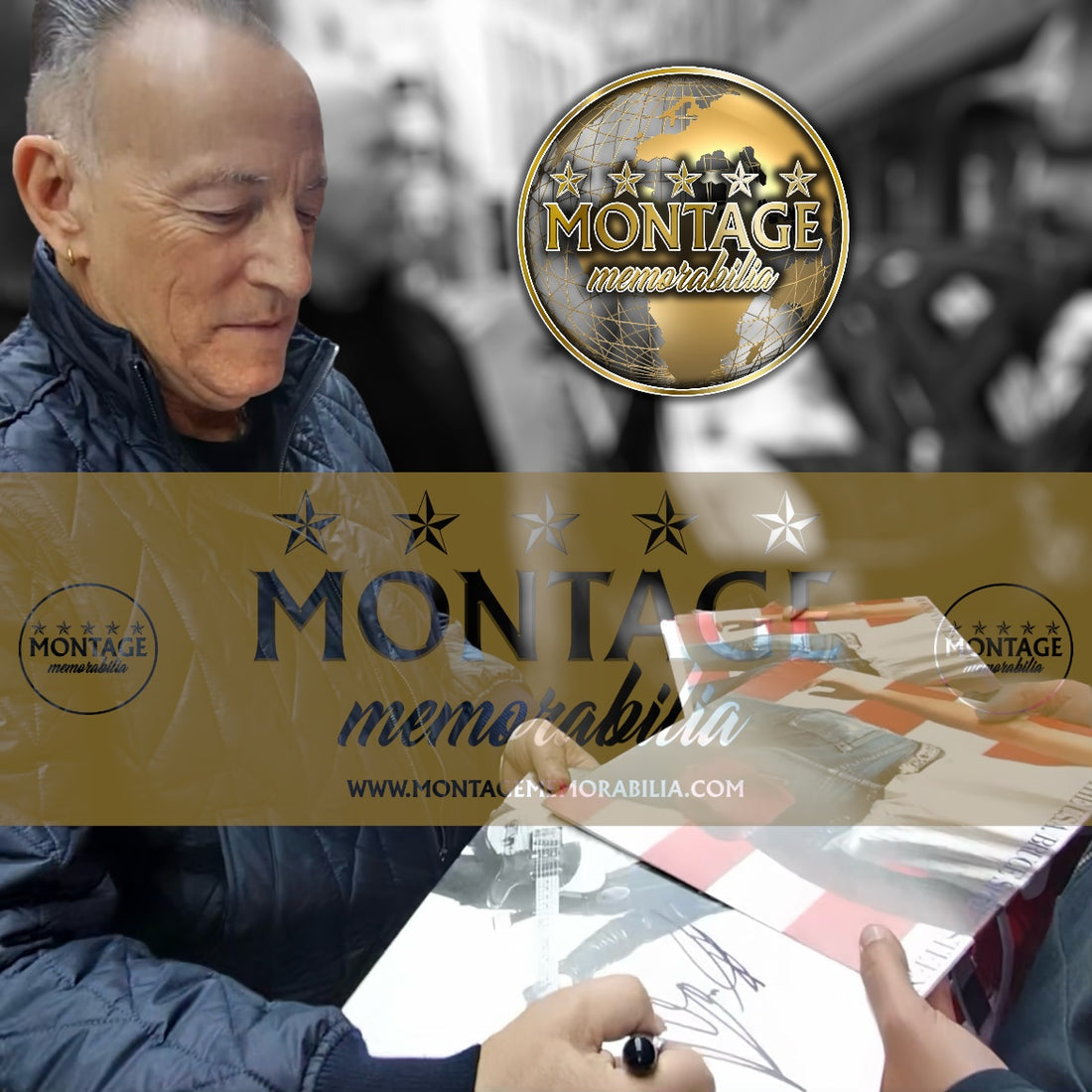 BRUCE SPRINGSTEEN & E STREET BAND SIGNED BORN IN THE USA LP (ACG CERT AG18032)