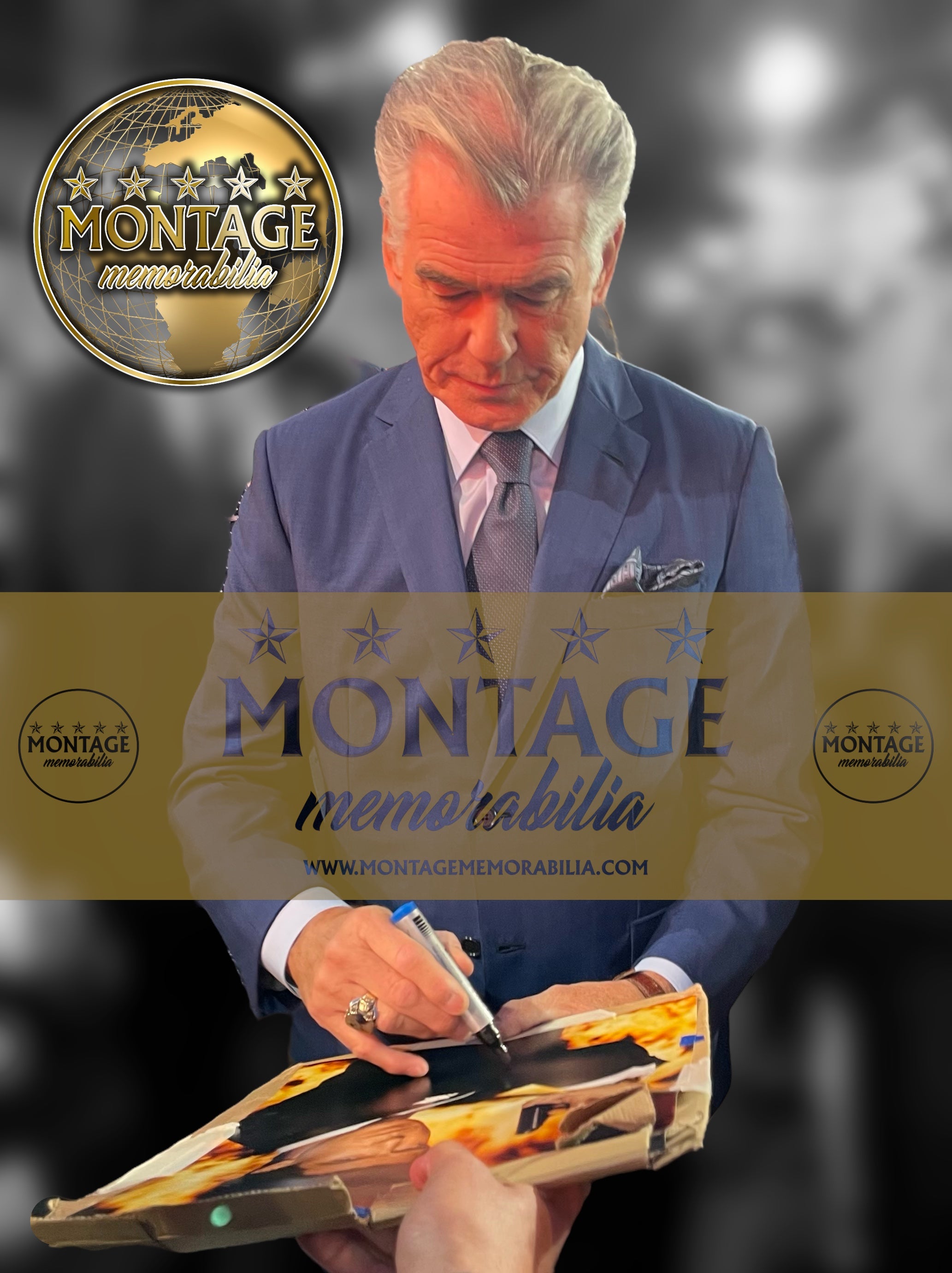 PIERCE BROSNAN SIGNED 16X12 JAMES BOND 007 PHOTOGRAPH (ACG CERT AG16731)