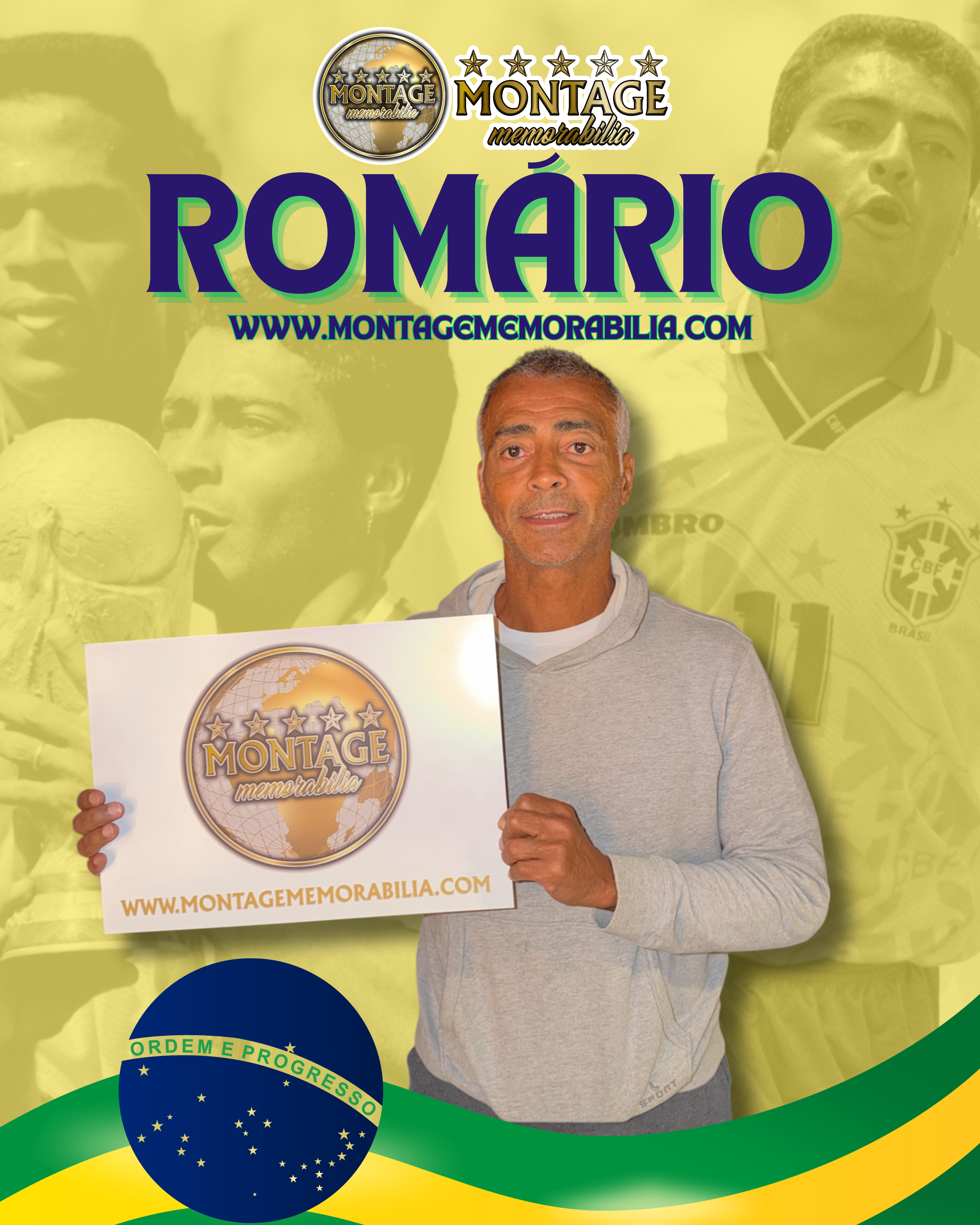 ROMARIO SIGNED BRAZIL 1994 WORLD CUP HOME SHIRT (ACG CERT AG17891)