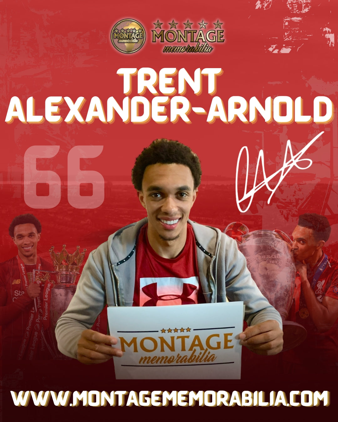 TRENT ALEXANDER-ARNOLD SIGNED UCL WINNER 12x8 PHOTO (ACG CERT AG18763)