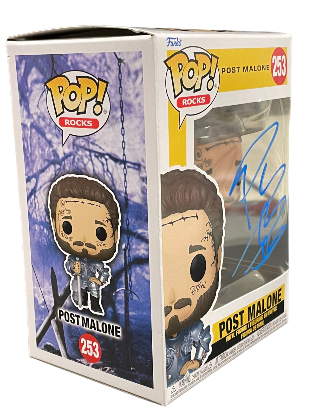POST MALONE SIGNED FUNKOPOP! #253 POPROCKS HOLLYWOODS BLEEDING (AFTAL COA)