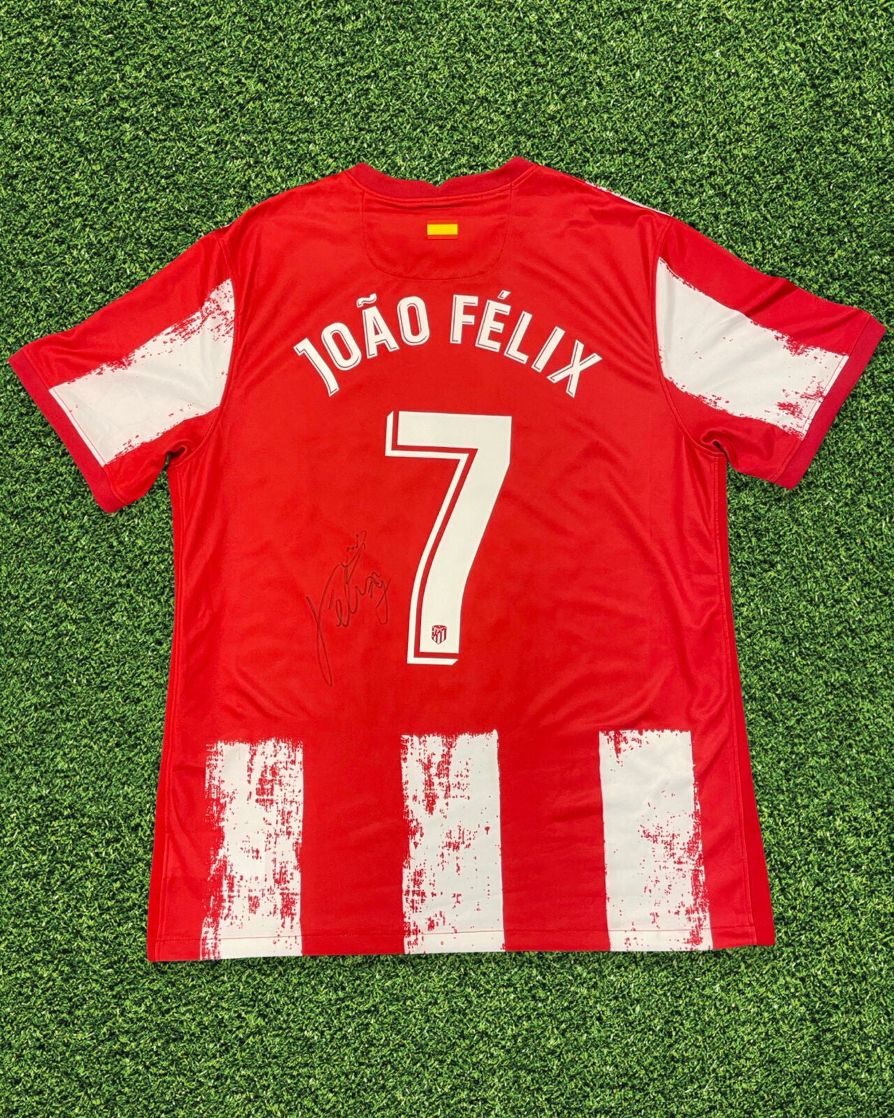 JOAO FELIX SIGNED ATLETICO MADRID 2021/22 HOME SHIRT (AFTAL COA)