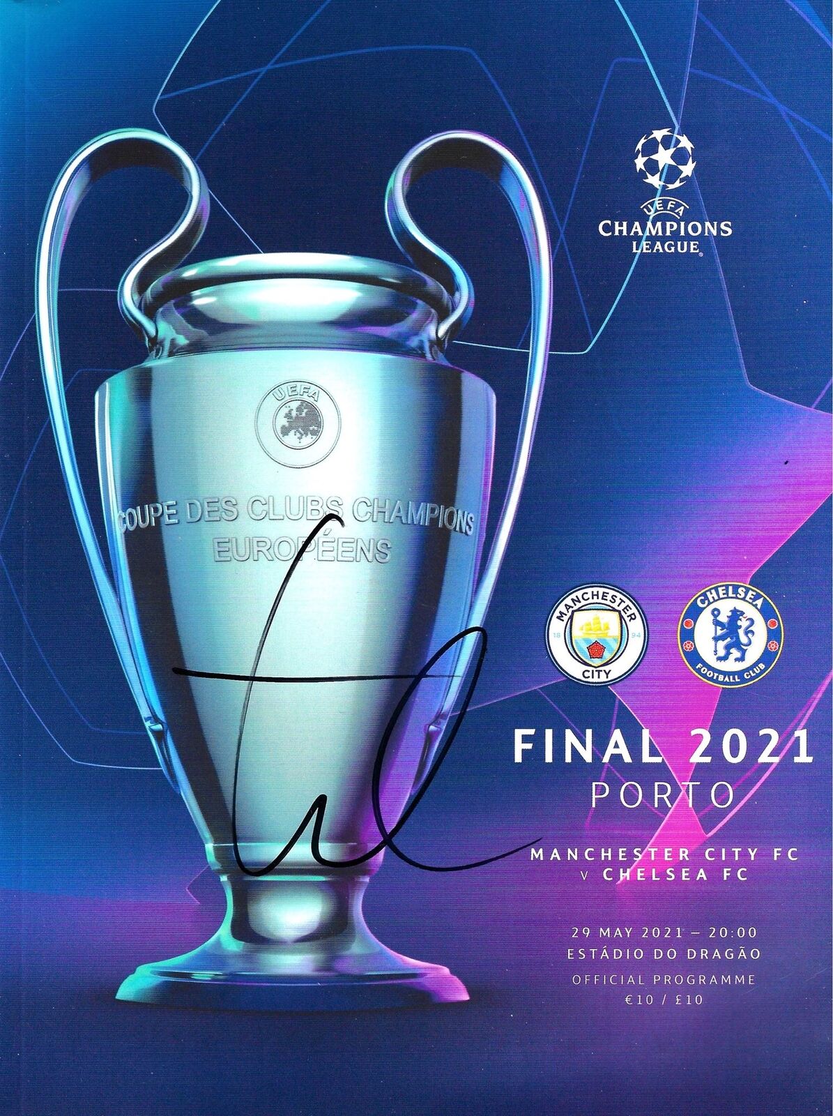 THOMAS TUCHEL SIGNED CHELSEA 2021 UEFA CHAMPIONS LEAGUE FINAL PROGRAMME 2 (AFTAL COA)