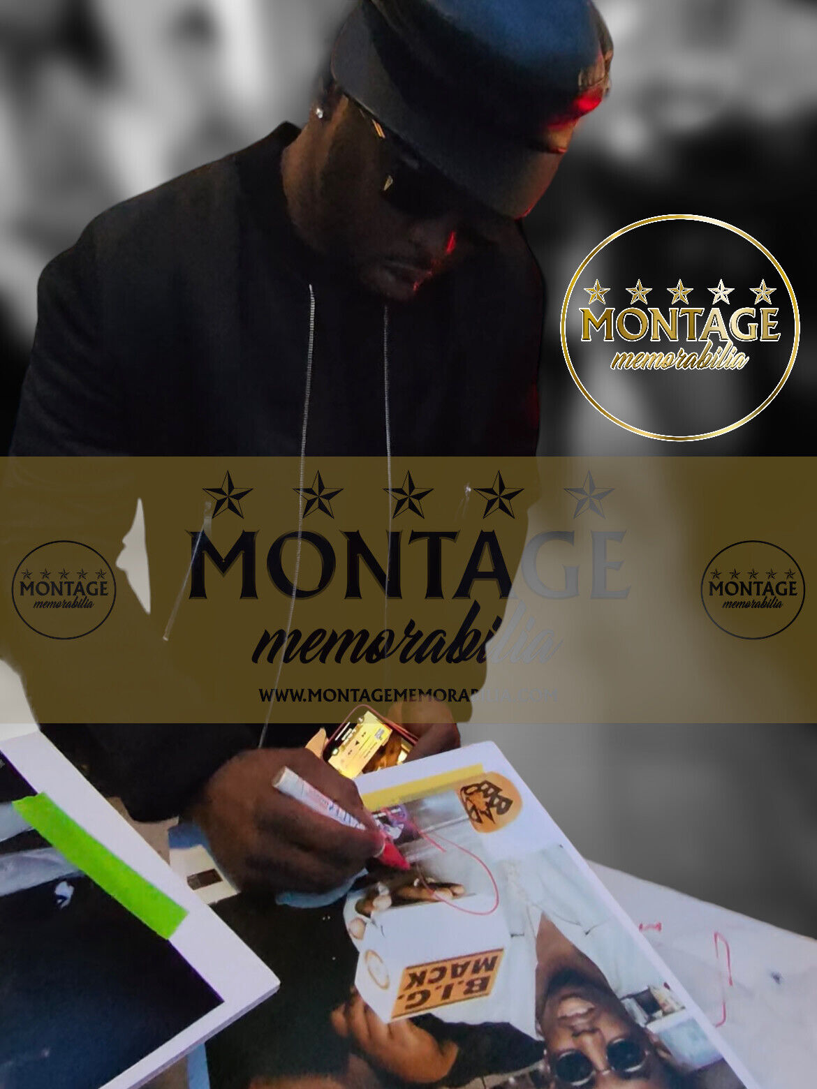 PUFF DADDY DIDDY SIGNED 14x11 PHOTO BAD BOY NOTORIOUS BIG (ACG CERT AG17074)