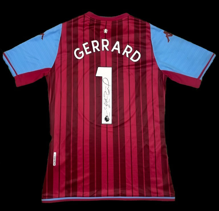STEVEN GERRARD SIGNED ASTON VILLA 2021/22 HOME SHIRT (AFTAL COA)