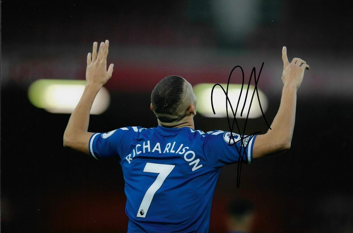 RICHARLISON SIGNED EVERTON FC 12X8 ANFIELD MERSEYSIDE DERBY PHOTO 5 (AFTAL COA)