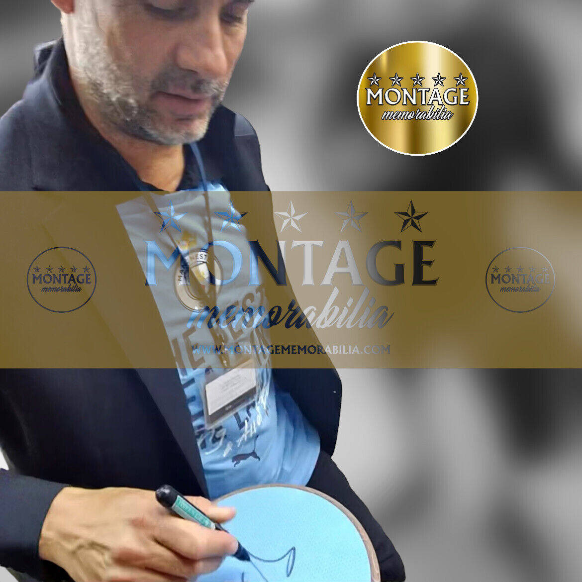 PEP GUARDIOLA SIGNED 2022/23 MAN CITY CHAMPIONS OF EUROPE SHIRT (ACG CERT AG17220)