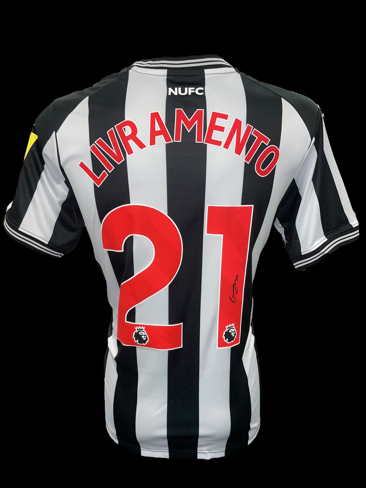 TINO LIVRAMENTO SIGNED NEWCASTLE UTD 23/24 HOME SHIRT (AFTAL COA)