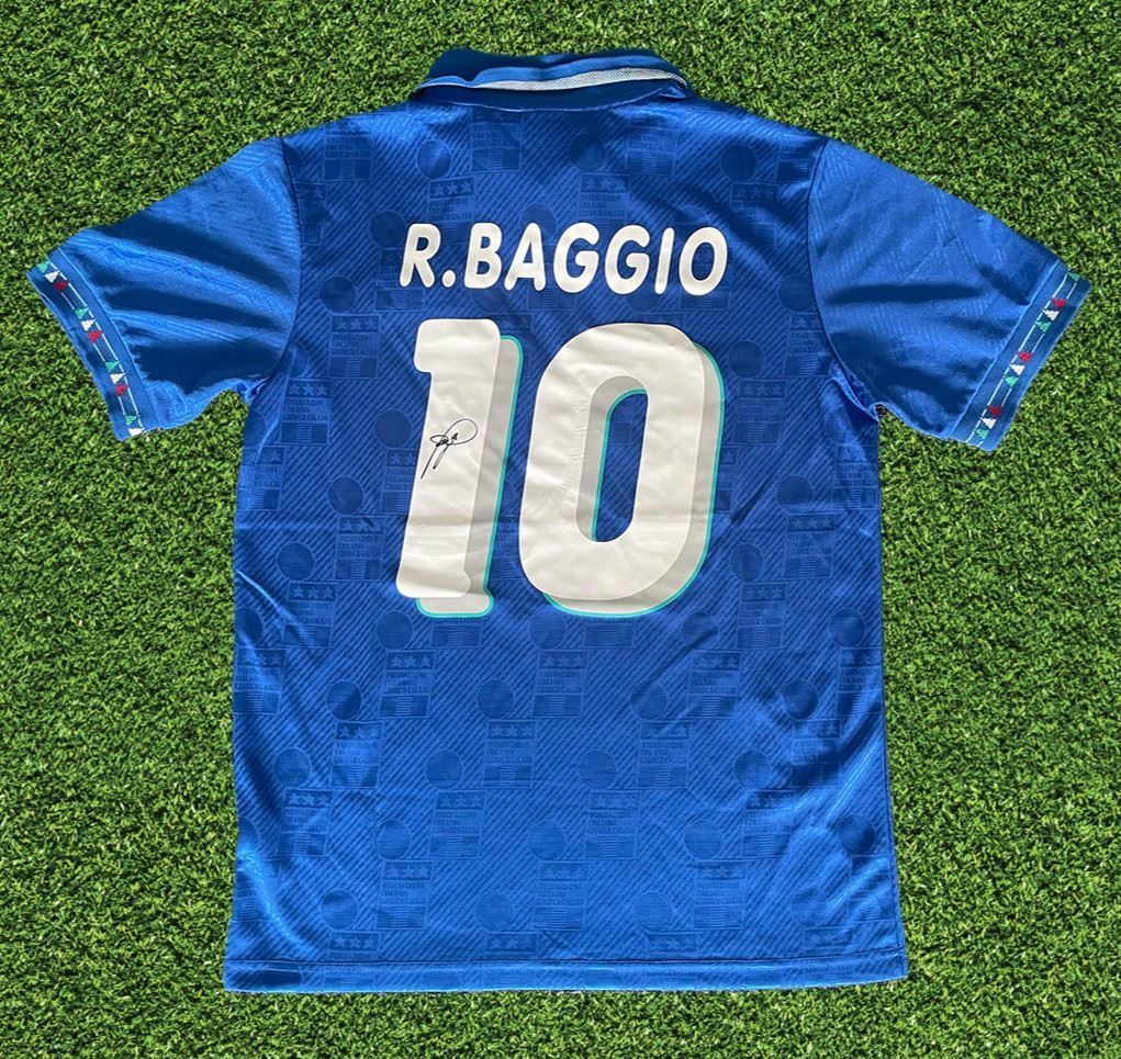 Trikot Baggio Jersey 1994 ROBERTO BAGGIO SIGNED 1994 ITALY WORLD