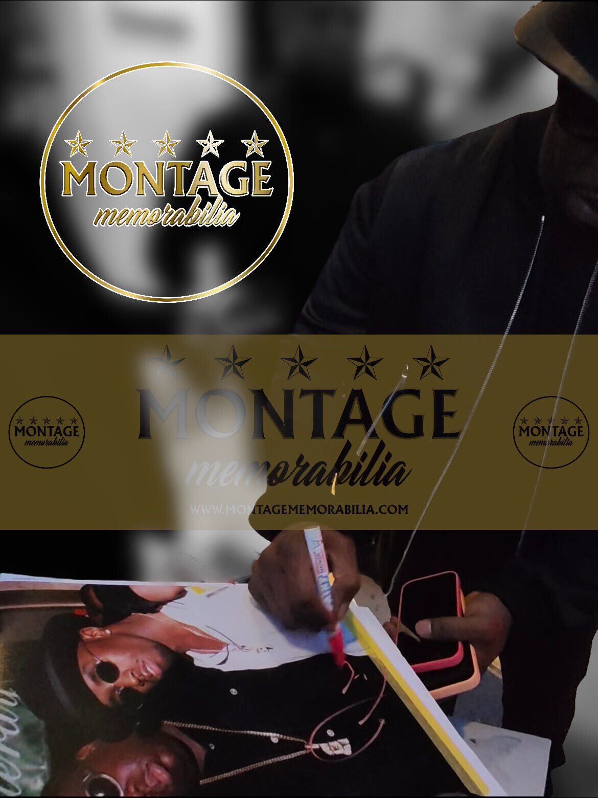 PUFF DADDY DIDDY SIGNED 14x11 PHOTO BAD BOY NOTORIOUS BIG (ACG CERT AG17077)