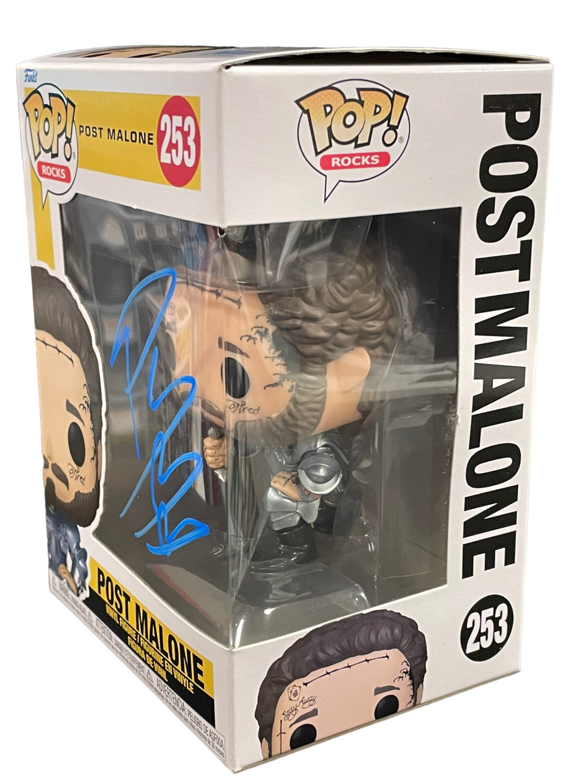 POST MALONE SIGNED FUNKOPOP! #253 POPROCKS HOLLYWOODS BLEEDING (AFTAL COA)