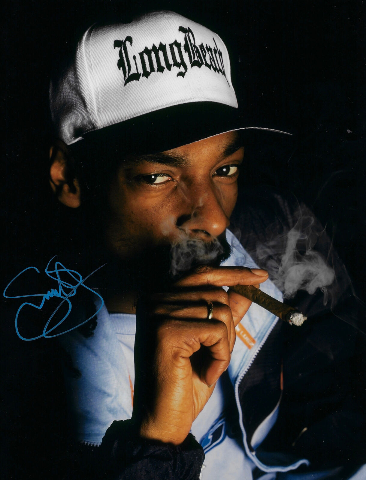 SNOOP DOGGY DOGG SIGNED 14X11 DEATH ROW RECORDS PHOTO (AFTAL COA)