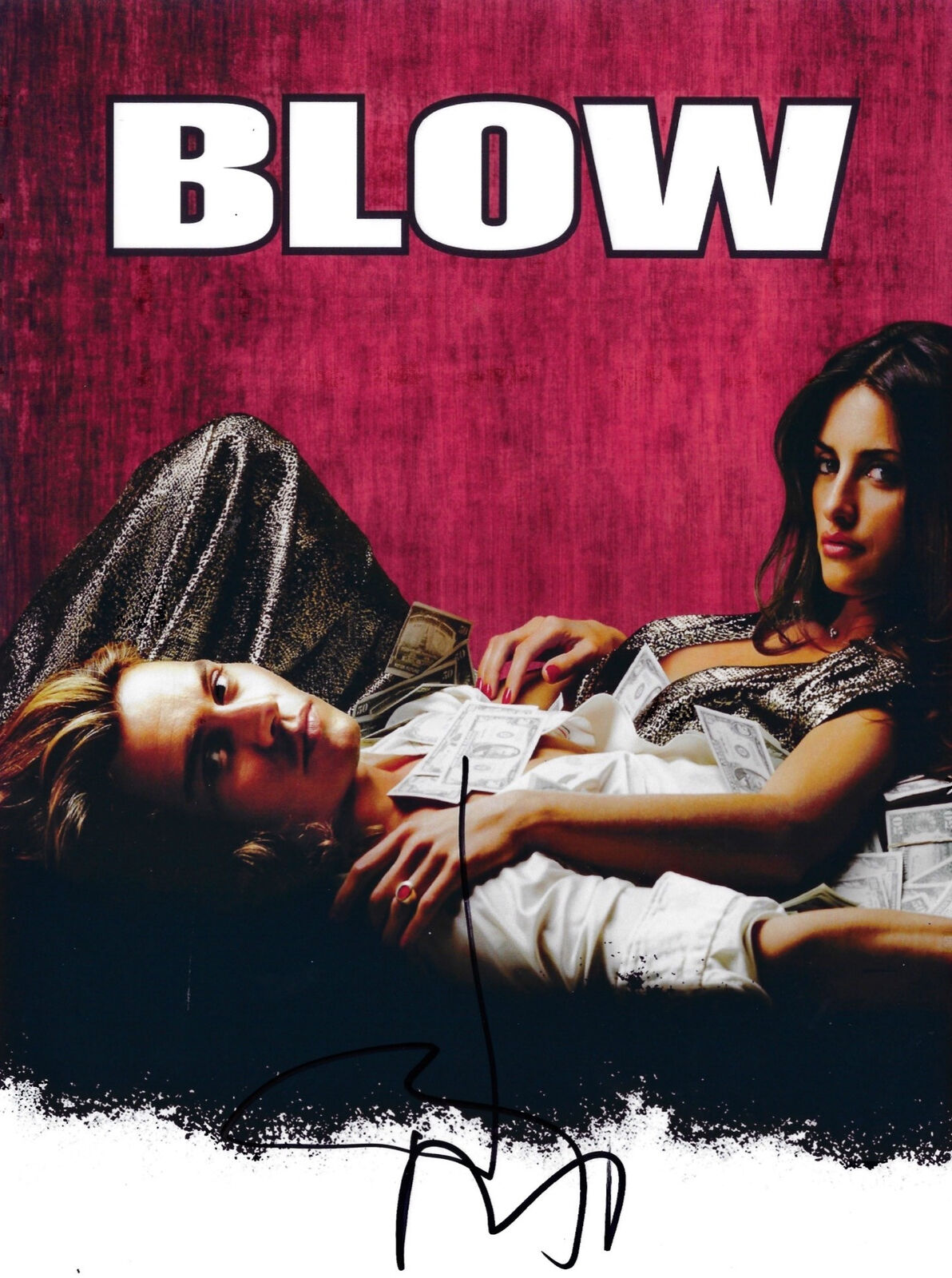 JOHNNY DEPP SIGNED GEORGE JUNG BLOW 12X8 PHOTO (ACOA RACC COA) 2