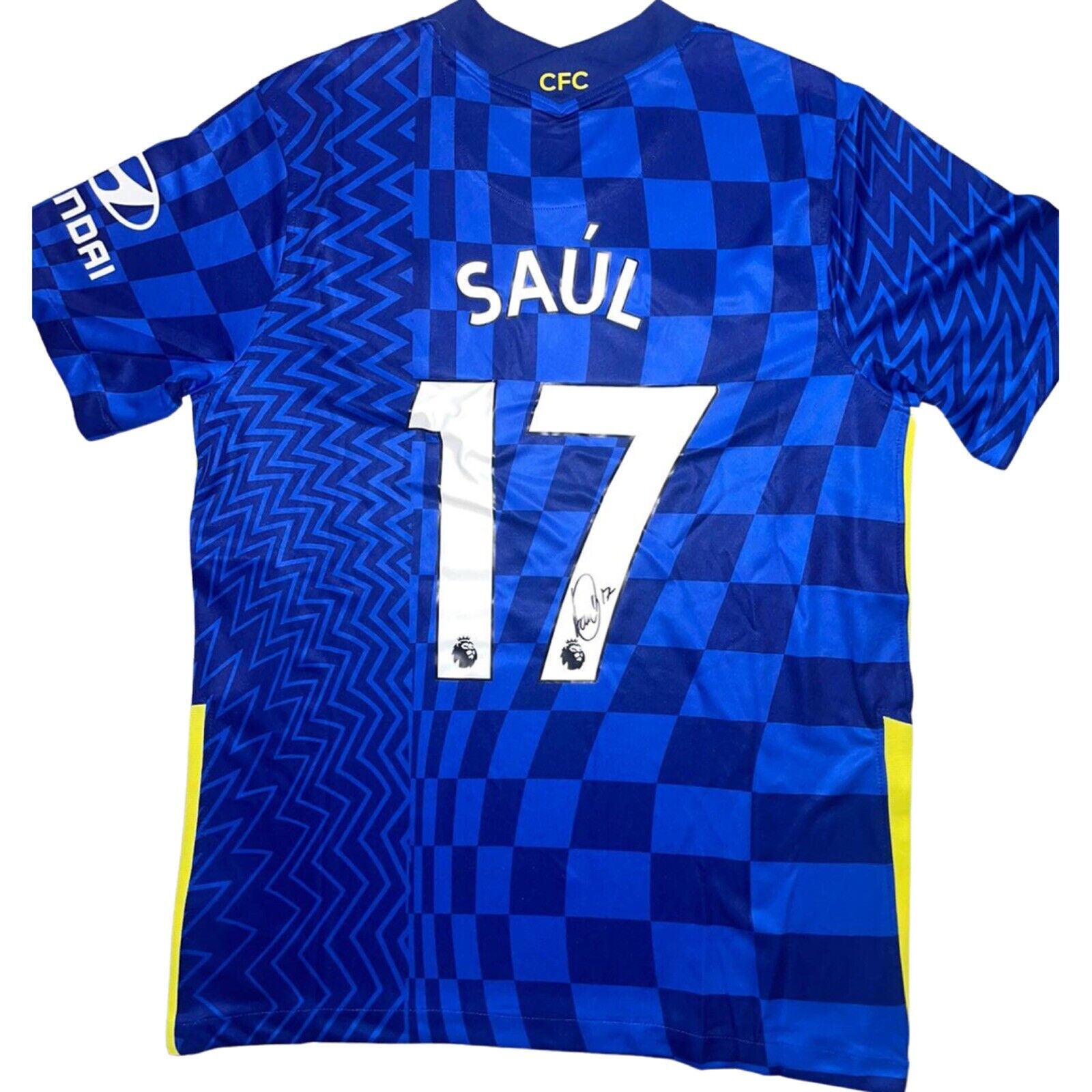 SAUL NIGUEZ SIGNED CHELSEA 2021/22 HOME SHIRT (AFTAL COA)